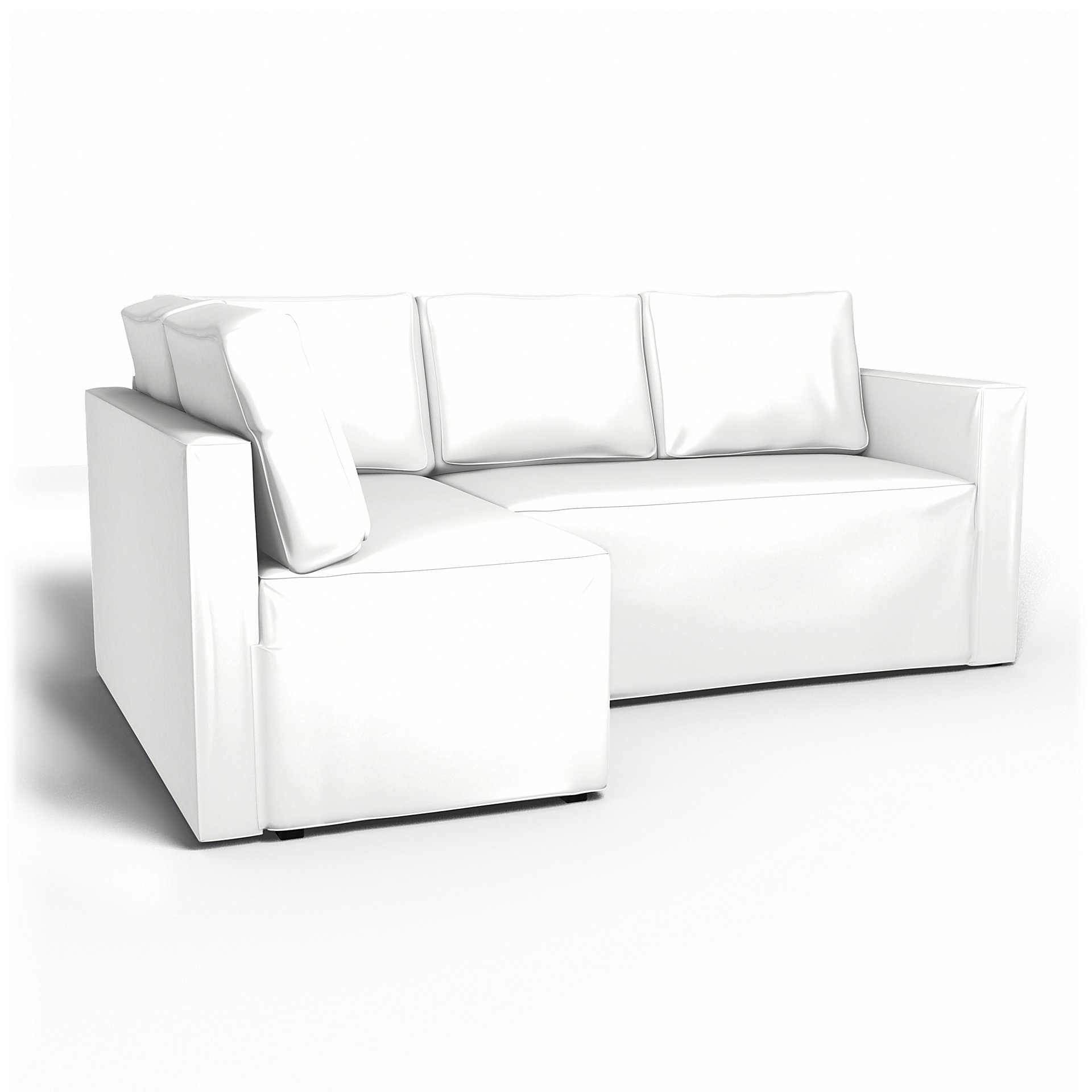 IKEA - Fagelbo Sofa Bed with Left Chaise Cover, Absolute White, Linen - Bemz