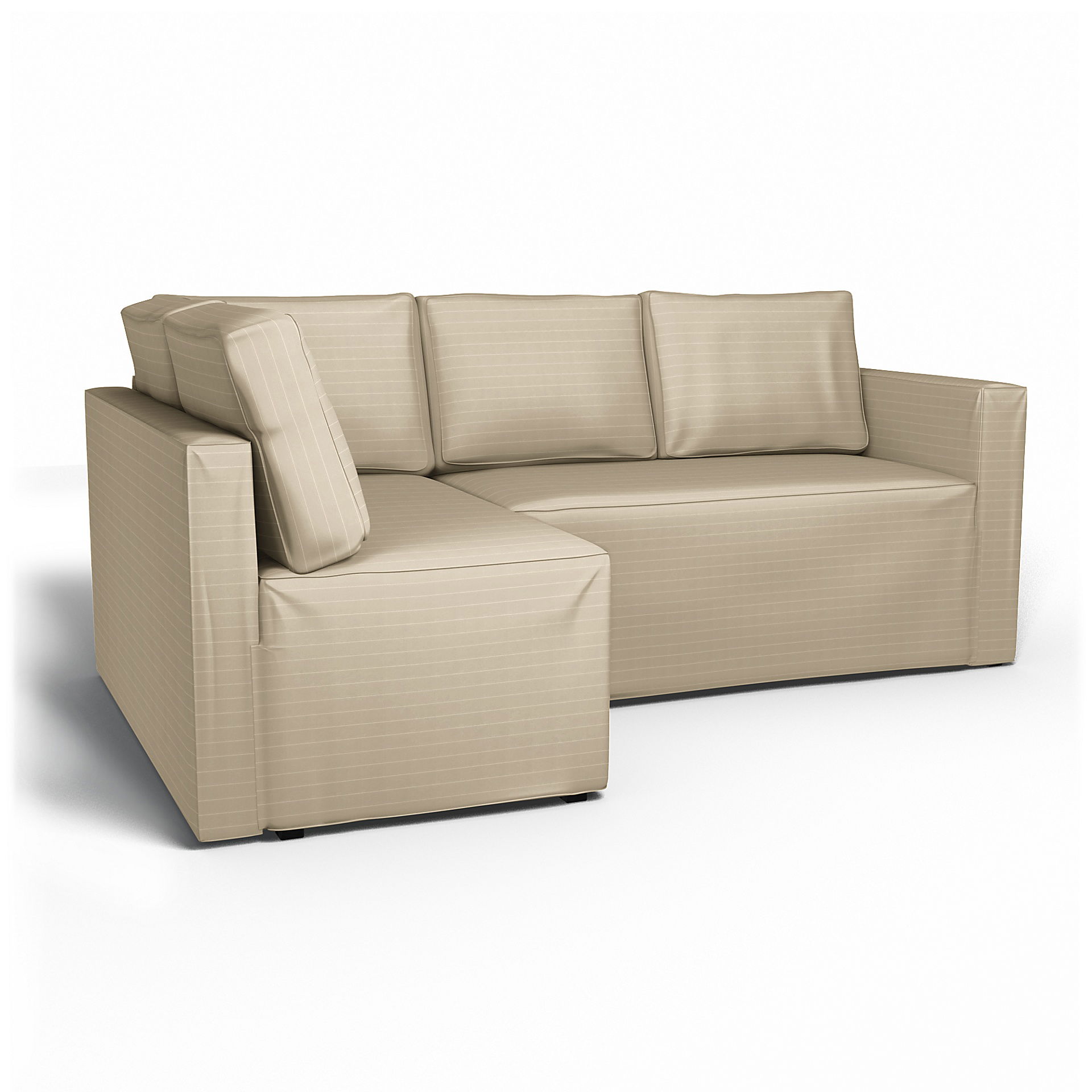 IKEA - Fågelbo Sofa Bed with Left Chaise Cover, Oyster, Velvet - Bemz