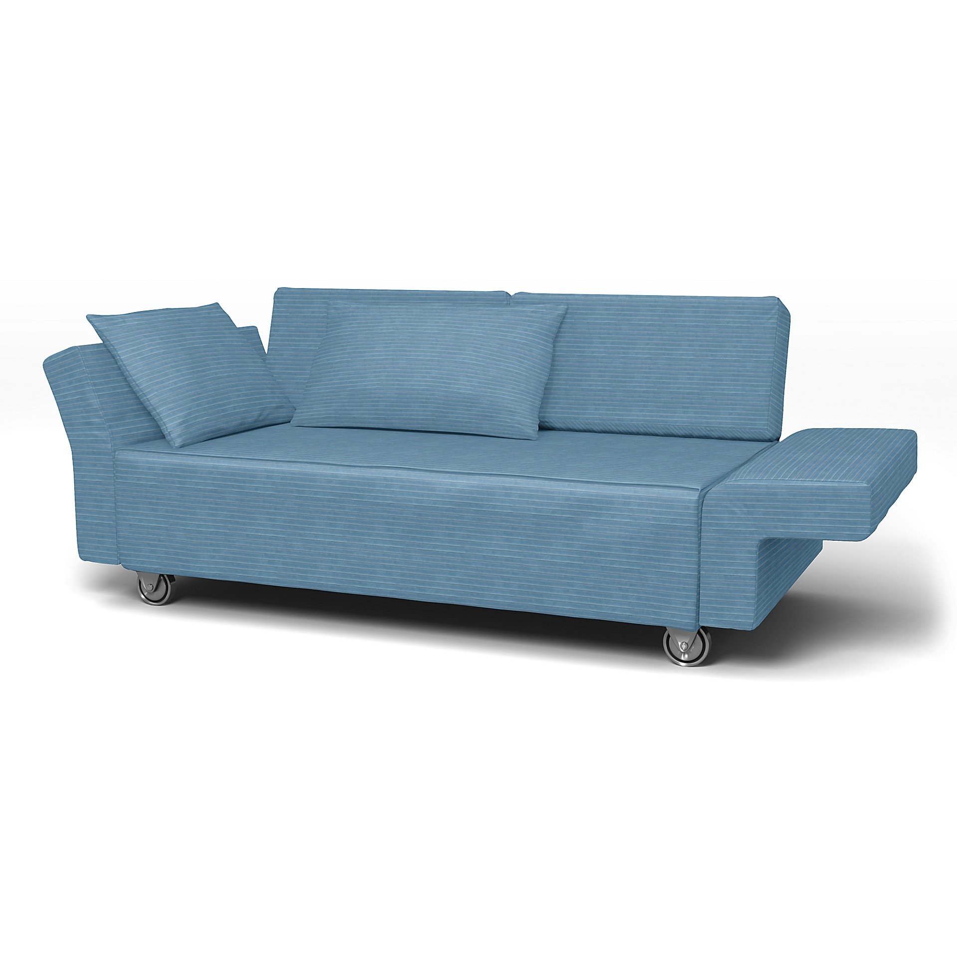 IKEA - Falsterbo 2 Seater Sofa Cover, Sky Blue, Corduroy - Bemz