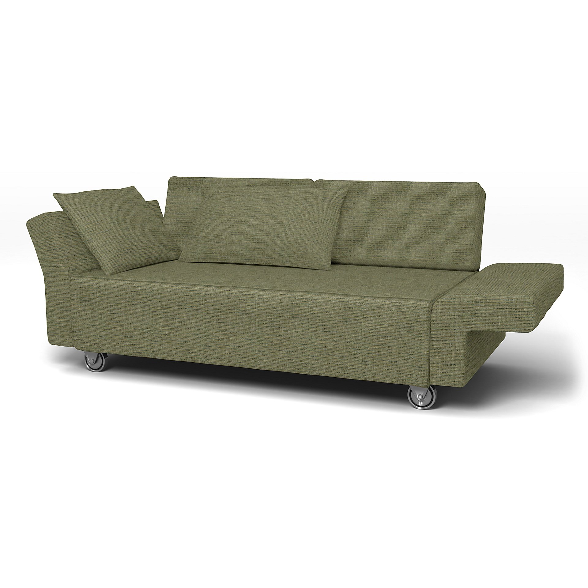 IKEA - Falsterbo 2 Seater Sofa Cover, Meadow Green, Boucle & Texture - Bemz