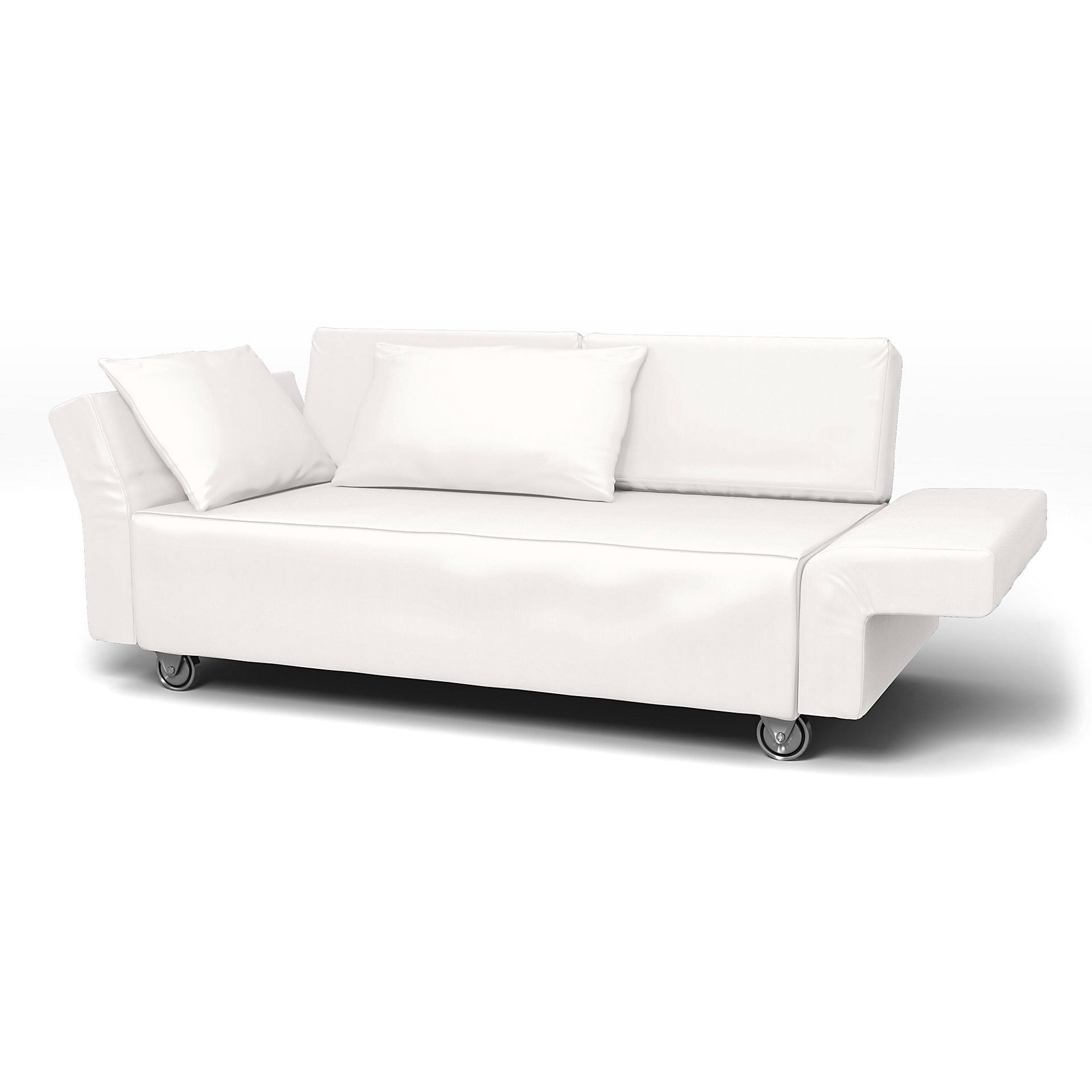 IKEA - Överdrag till Falsterbo 2-sitssoffa, Soft White, Linne - Bemz