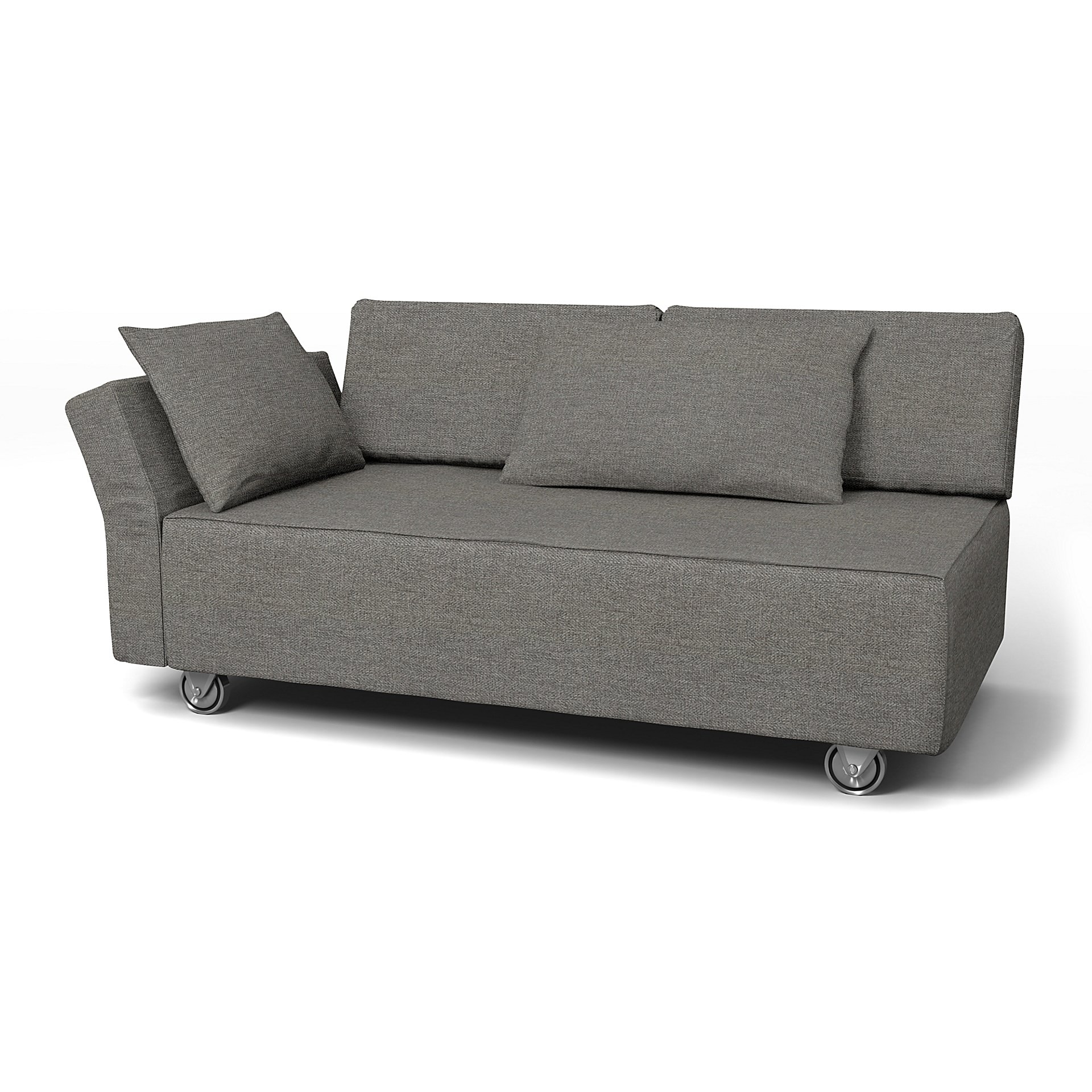 IKEA - Falsterbo 2 Seat Sofa with Left Arm Cover, Taupe, Boucle & Texture - Bemz