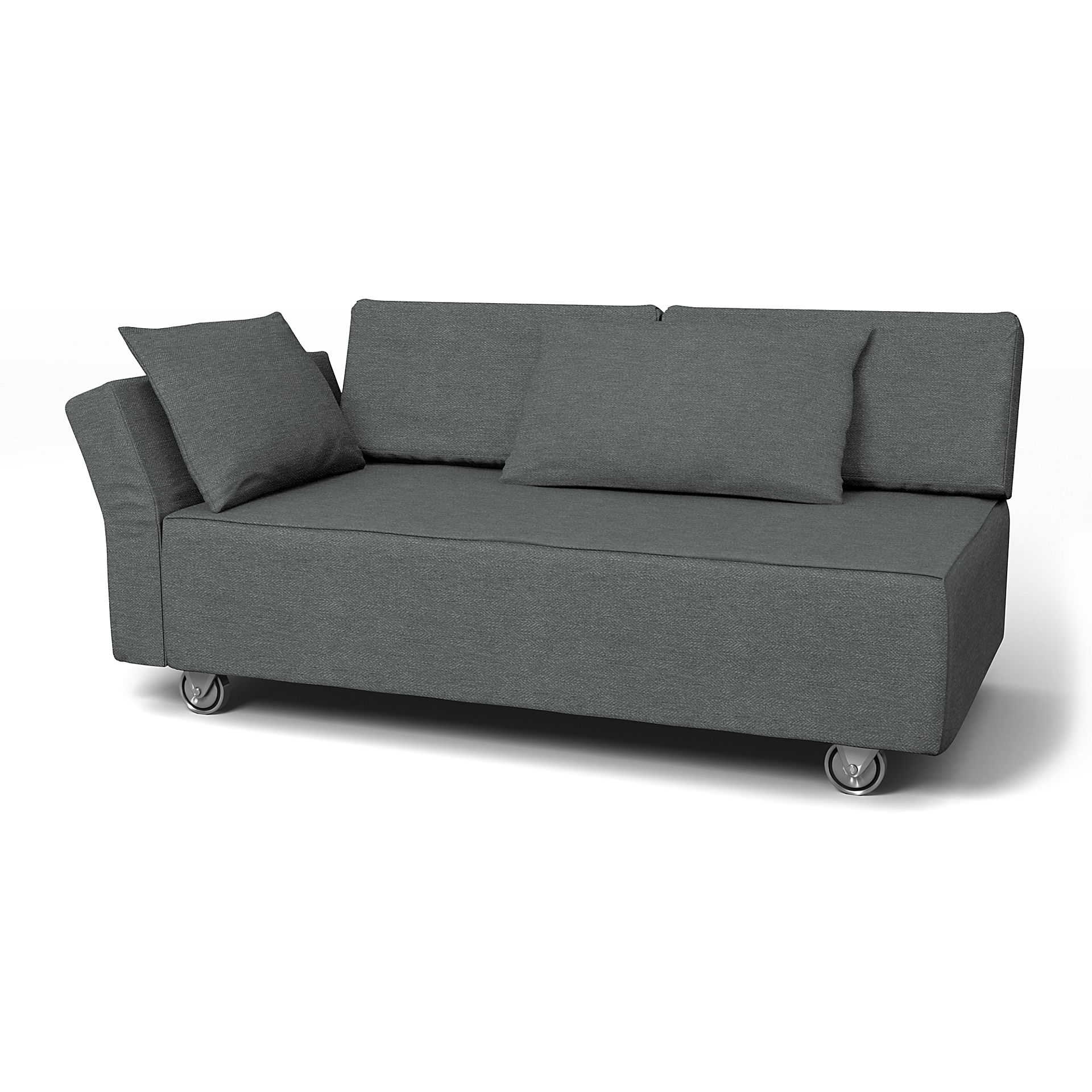 IKEA - Falsterbo 2 Seat Sofa with Left Arm Cover, Laurel, Bouclé & Texture - Bemz