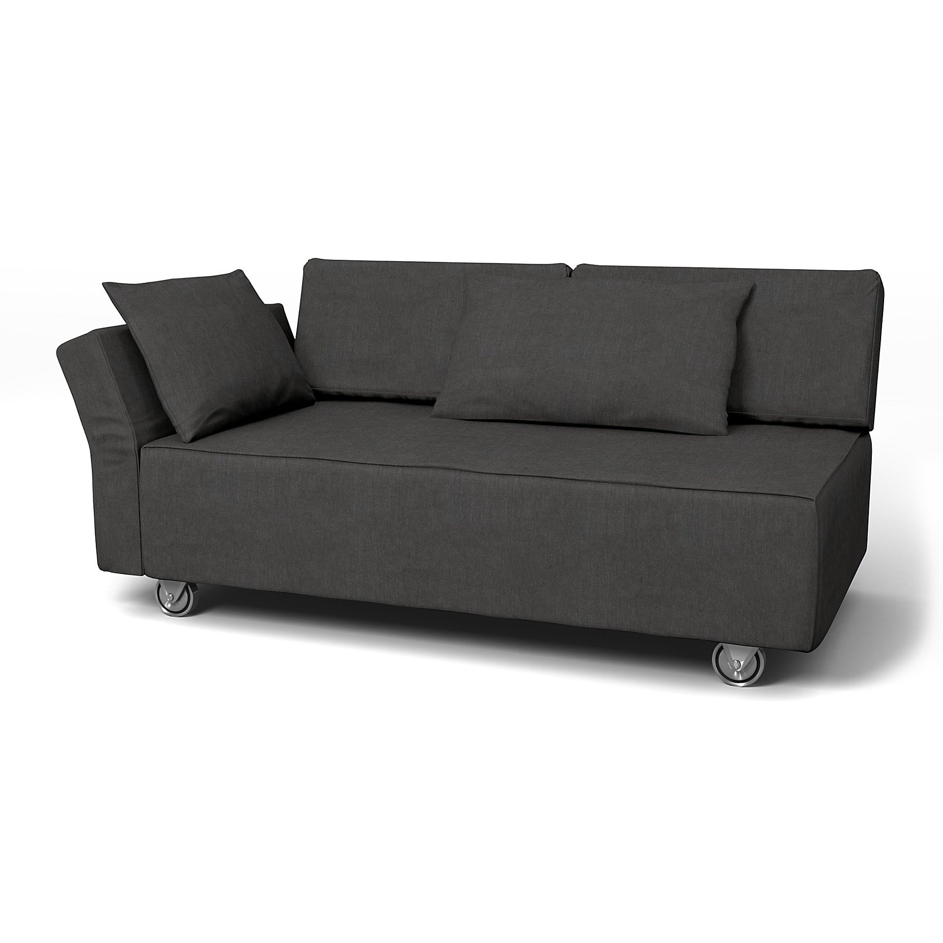 IKEA - Falsterbo 2 Seat Sofa with Left Arm Cover, Espresso, Linen - Bemz