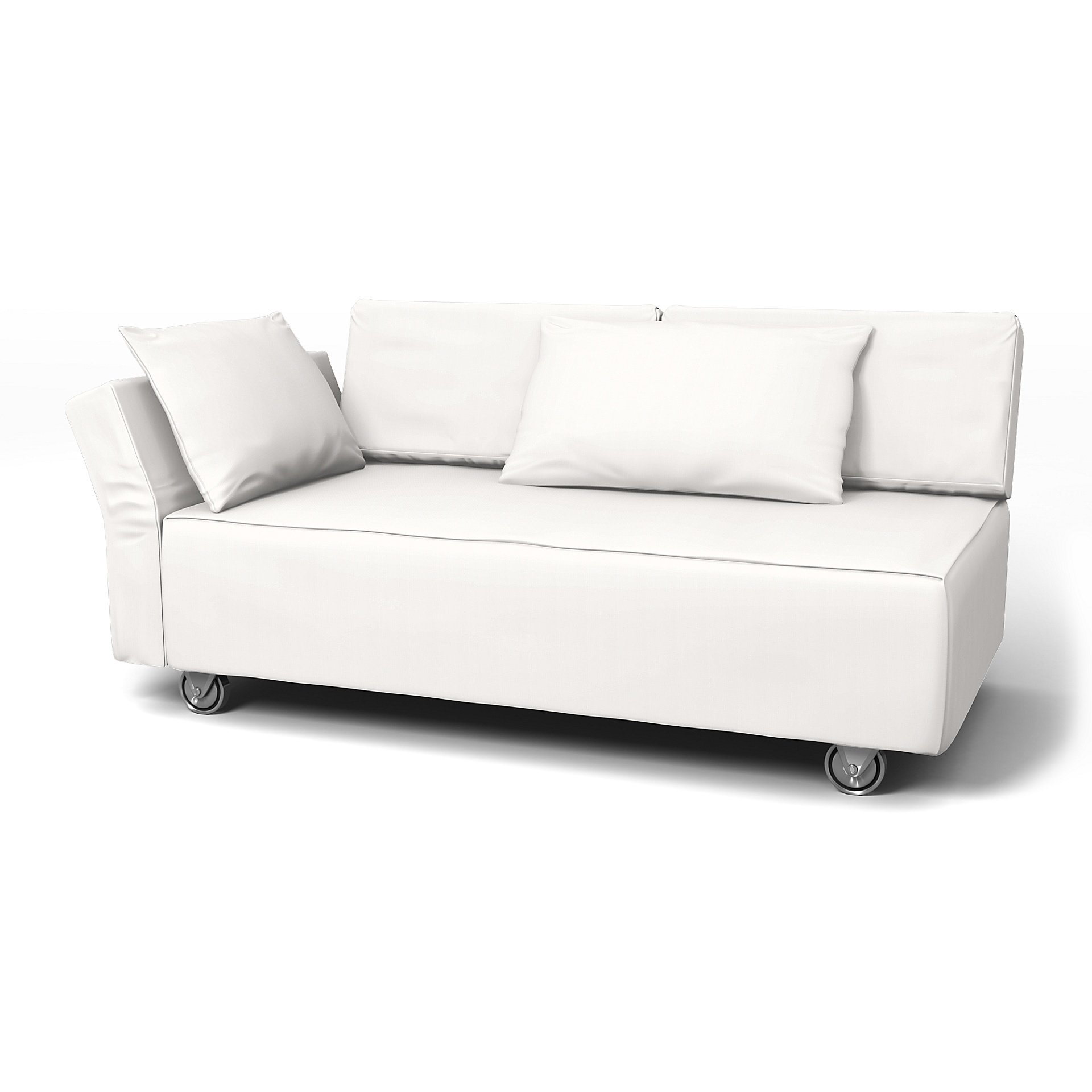IKEA - Falsterbo 2 Seat Sofa with Left Arm Cover, Soft White, Linen - Bemz