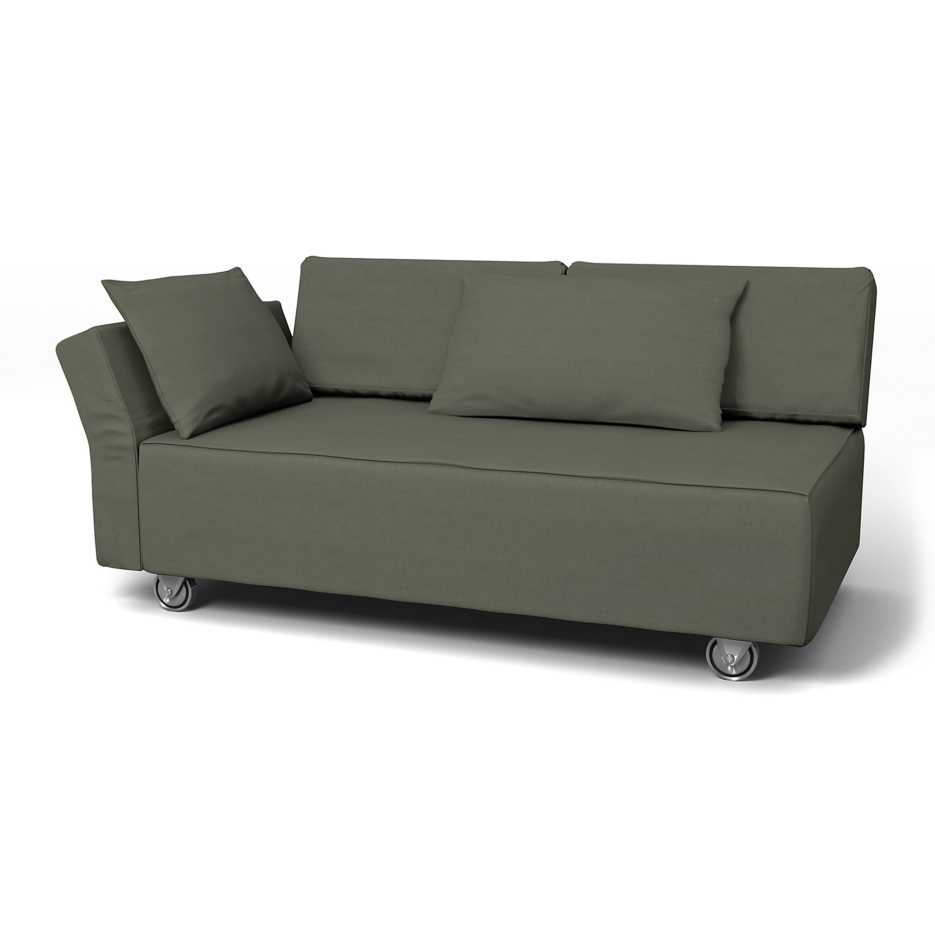 IKEA - Falsterbo 2 Seat Sofa with Left Arm Cover, Rosemary, Linen - Bemz