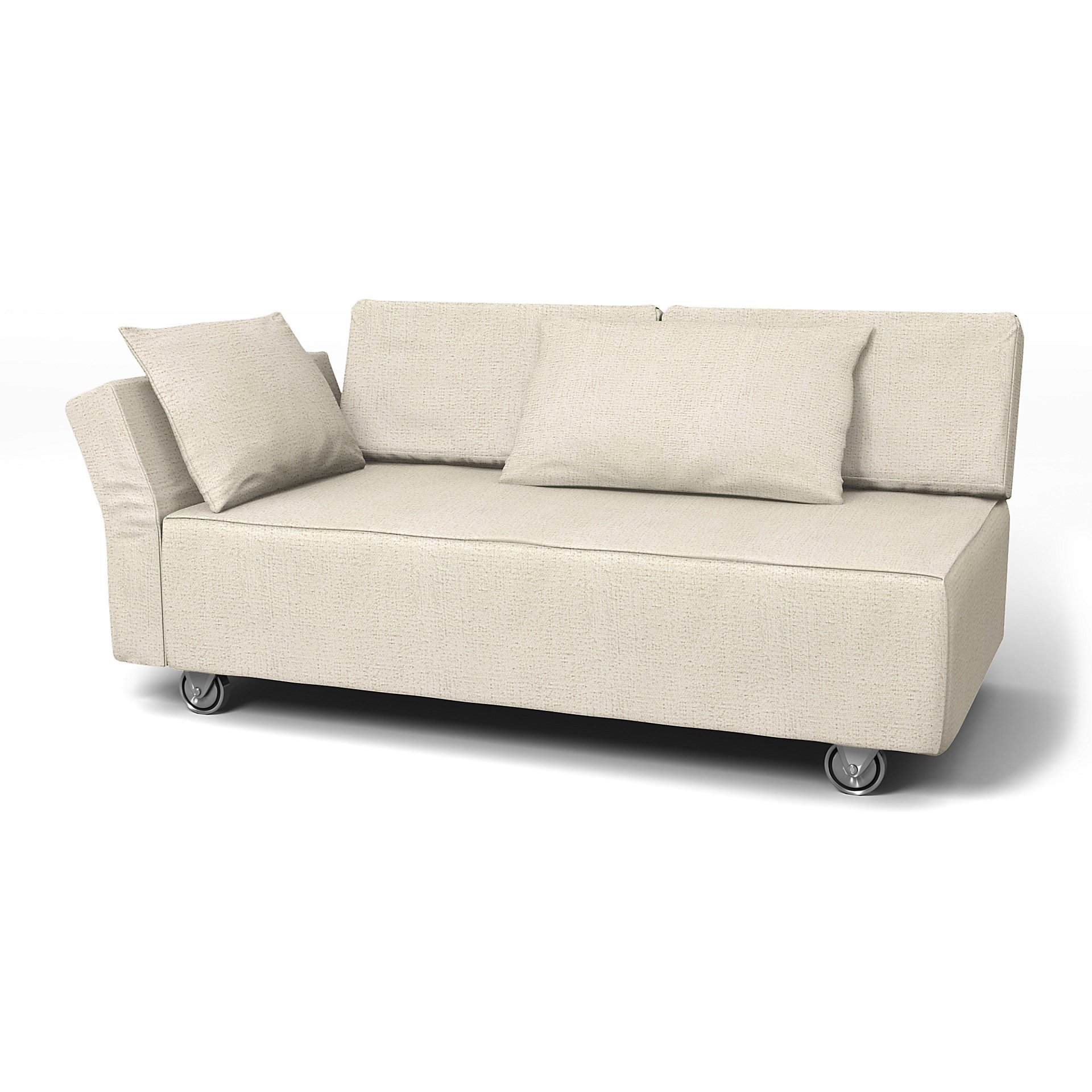 IKEA - Falsterbo 2 Seat Sofa with Left Arm Cover, Ecru, Boucle & Texture - Bemz