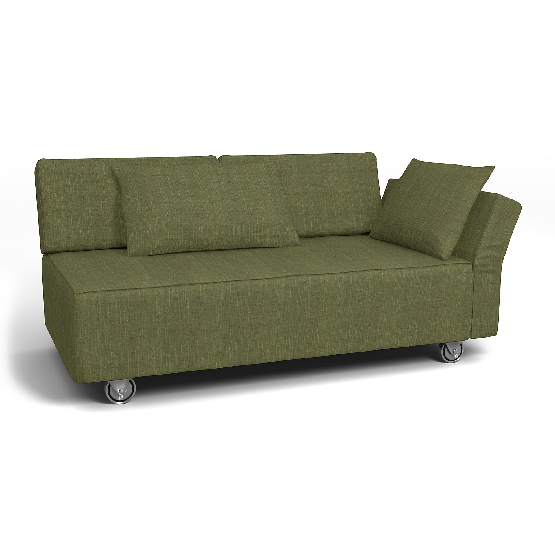 IKEA - Falsterbo 2 Seat Sofa with Right Arm Cover, Moss Green, Boucle & Texture - Bemz