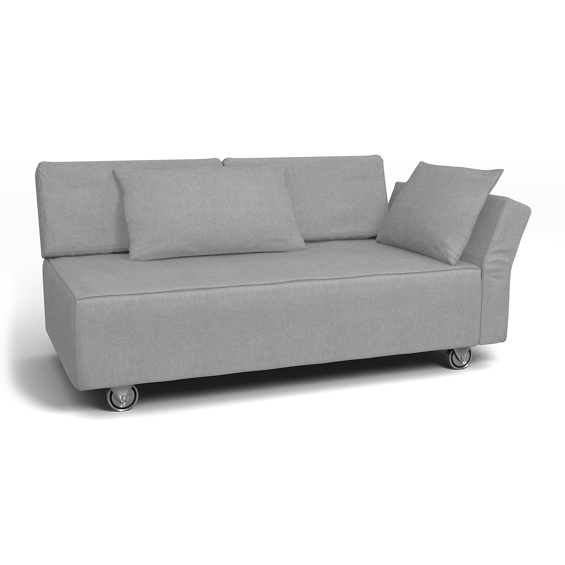 IKEA - Falsterbo 2 Seat Sofa with Right Arm Cover, Graphite, Linen - Bemz