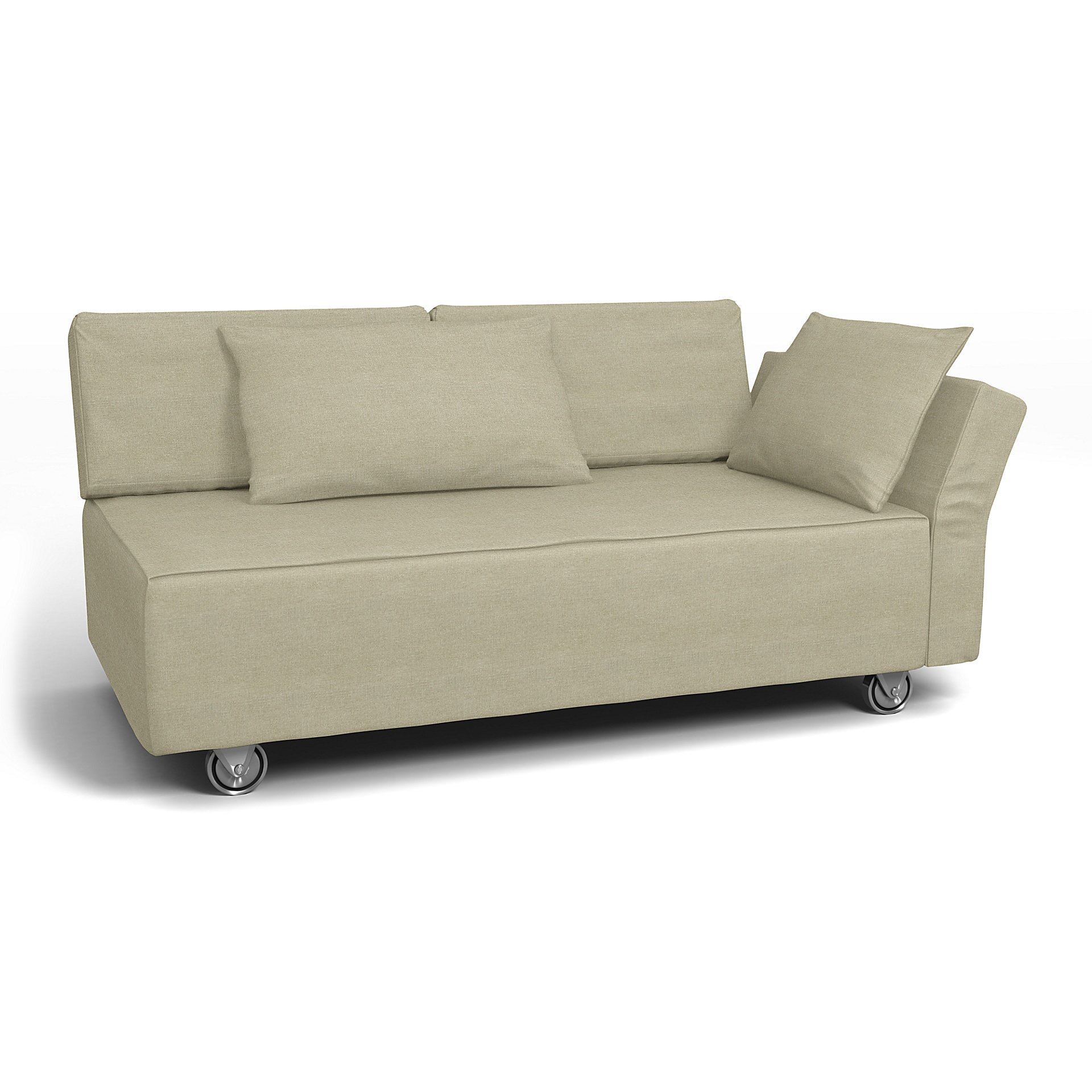 IKEA - Falsterbo 2 Seat Sofa with Right Arm Cover, Pebble, Linen - Bemz