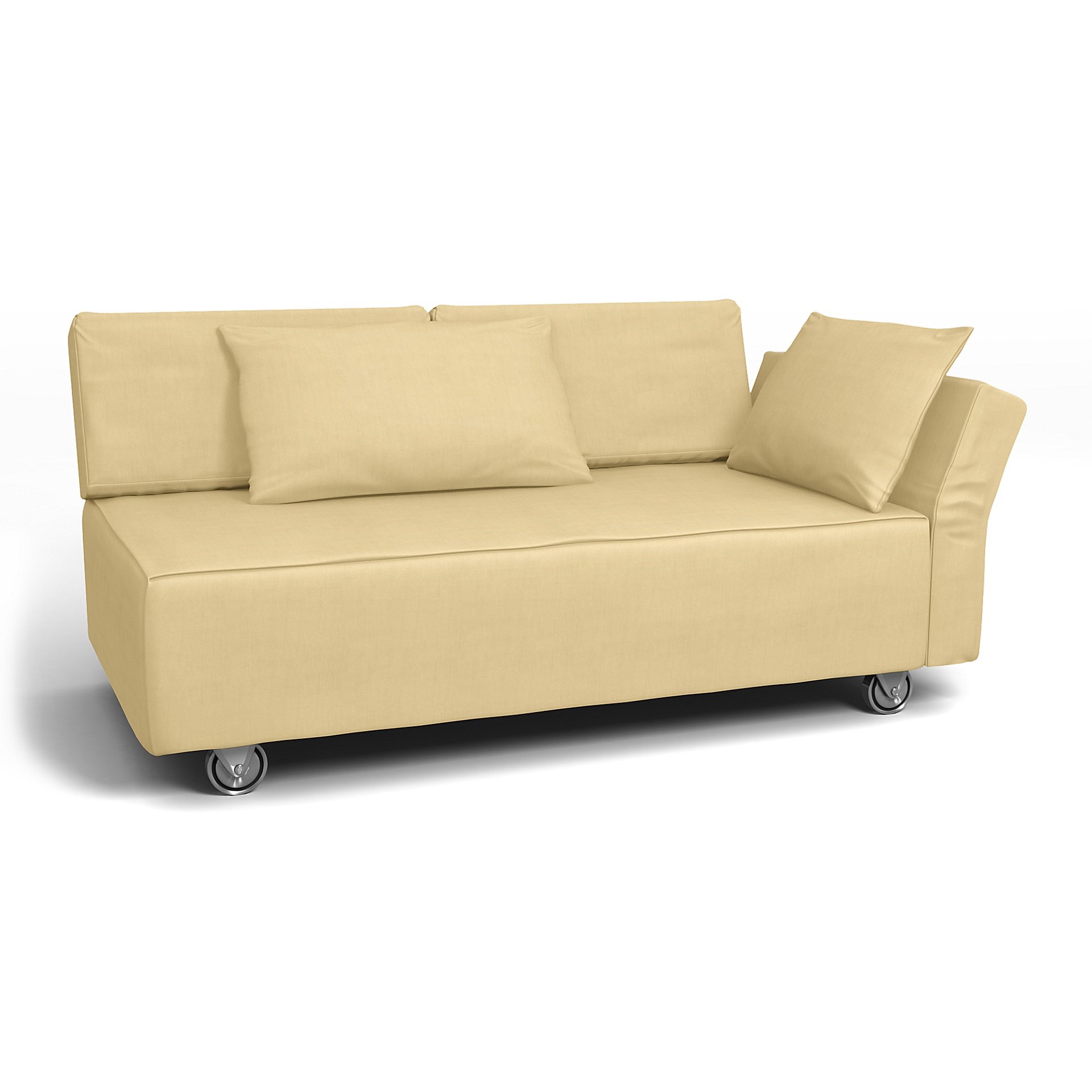 IKEA - Falsterbo 2 Seat Sofa with Right Arm Cover, Straw Yellow, Linen - Bemz