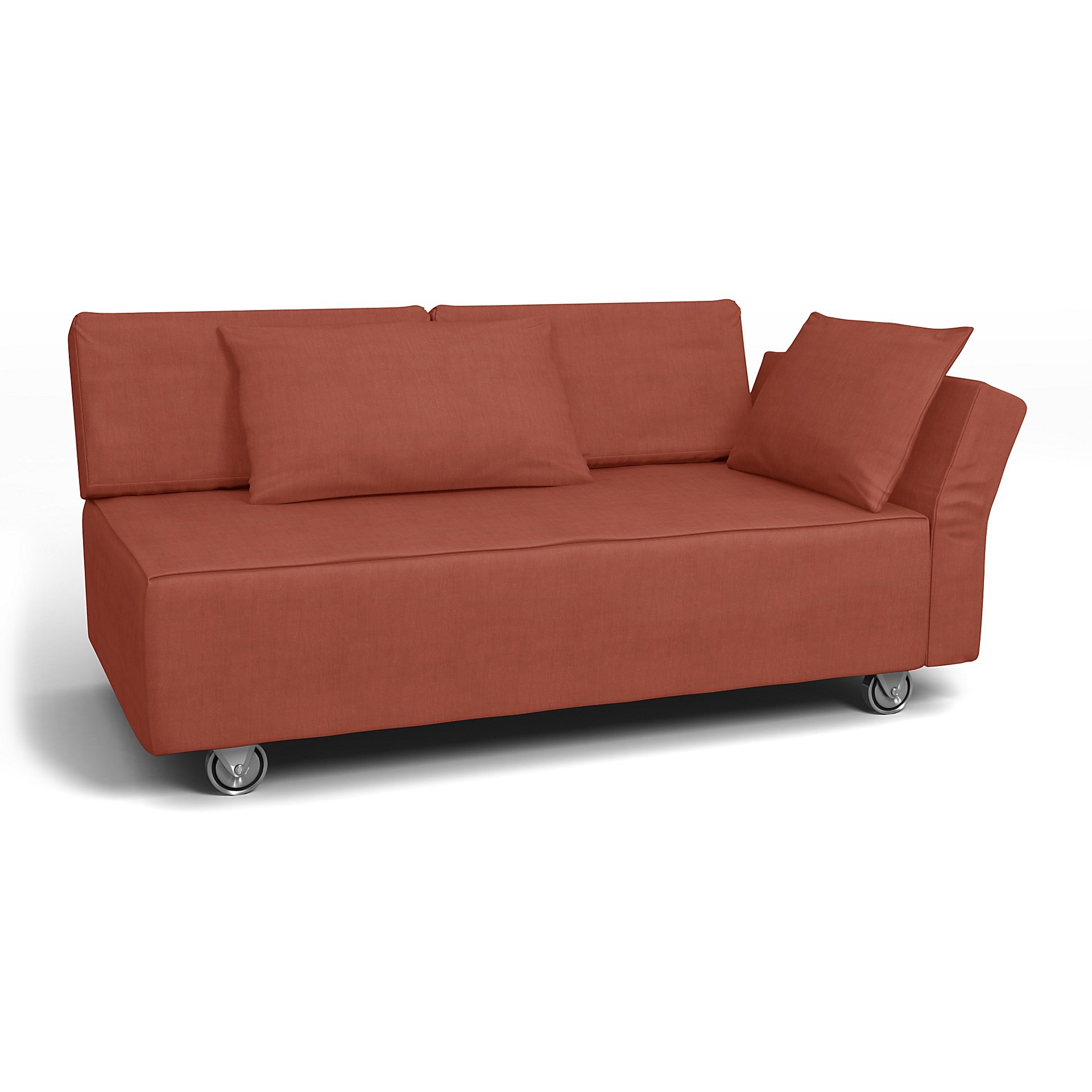 IKEA - Falsterbo 2 Seat Sofa with Right Arm Cover, Terracotta, Linen - Bemz