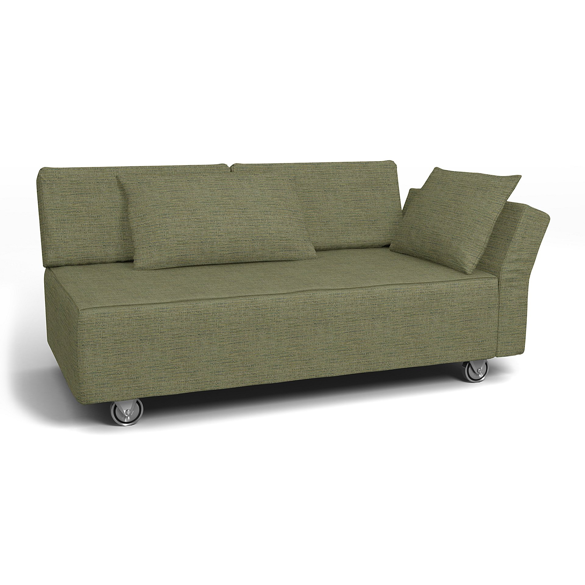 IKEA - Falsterbo 2 Seat Sofa with Right Arm Cover, Meadow Green, Boucle & Texture - Bemz