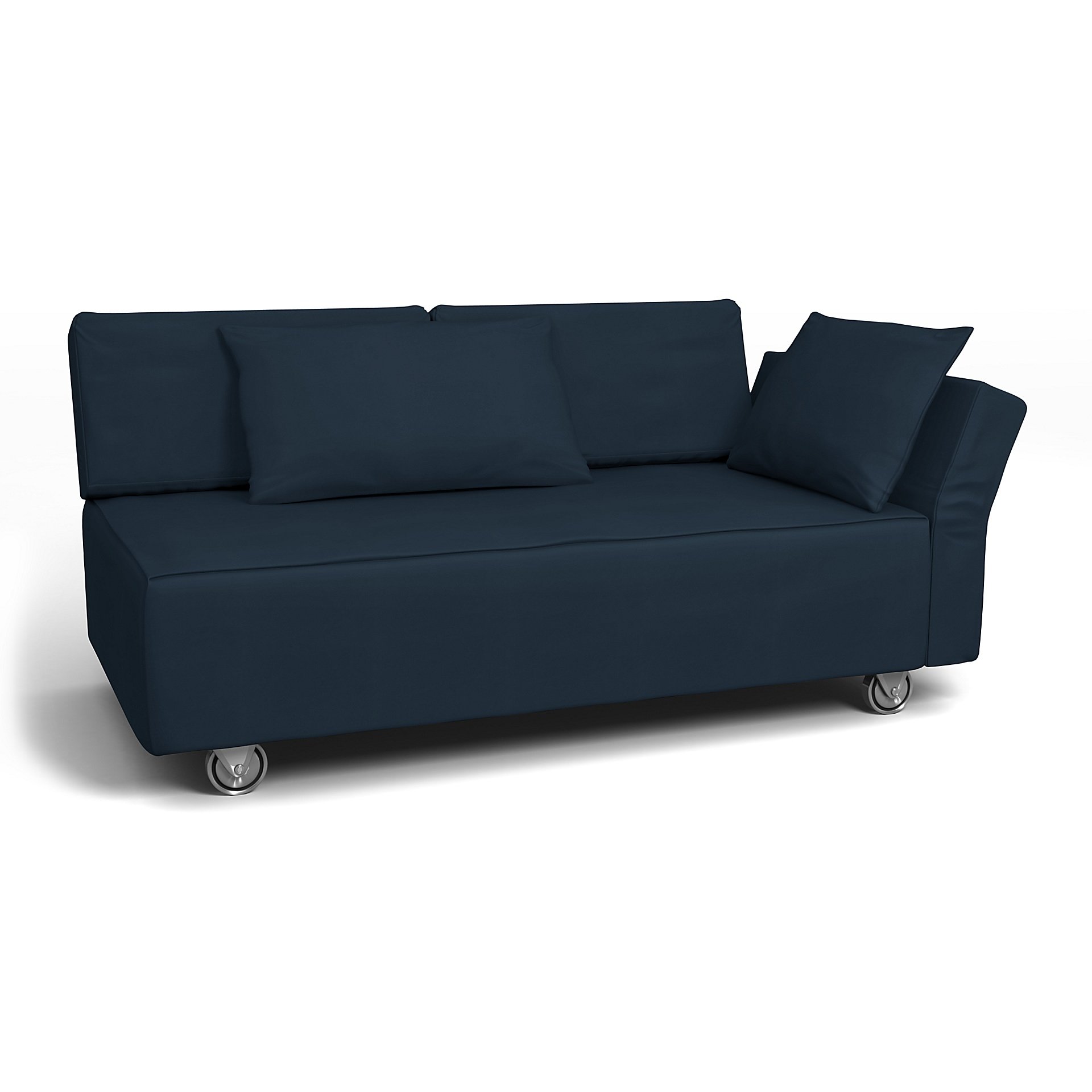 IKEA - Falsterbo 2 Seat Sofa with Right Arm Cover, Navy Blue, Cotton - Bemz