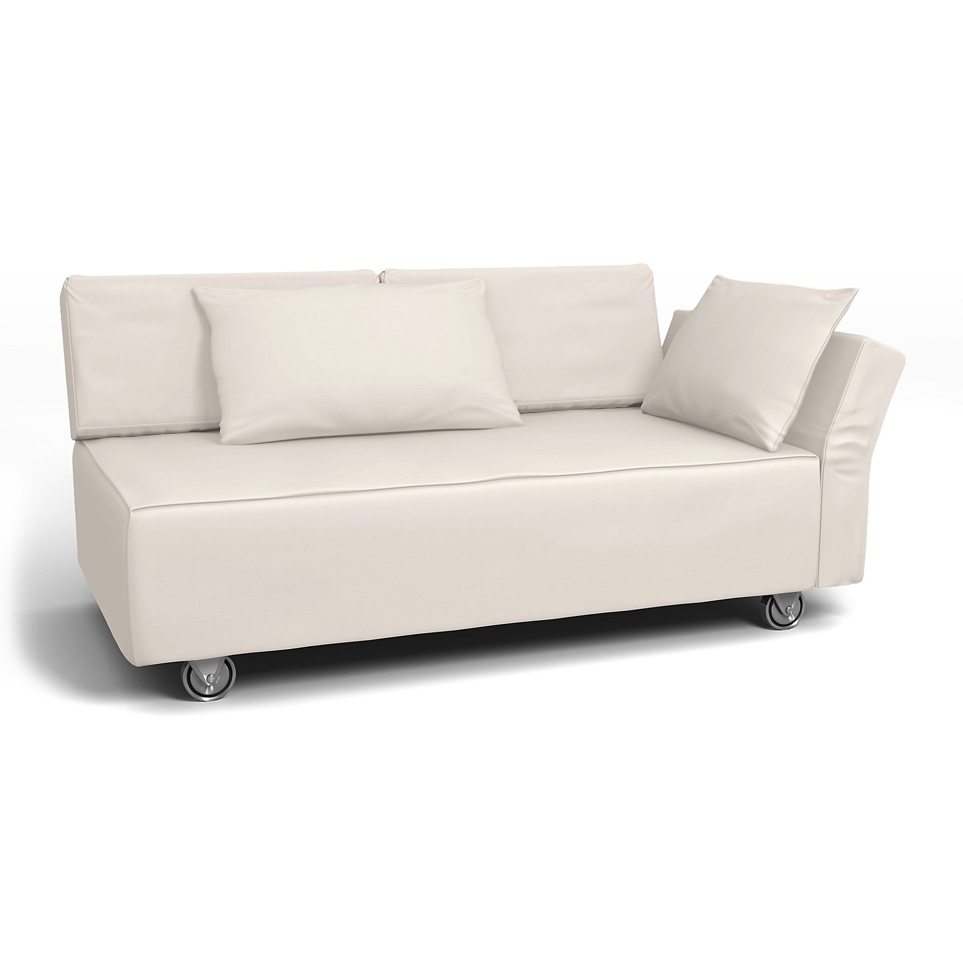 IKEA - Falsterbo 2 Seat Sofa with Right Arm Cover, Soft White, Cotton - Bemz