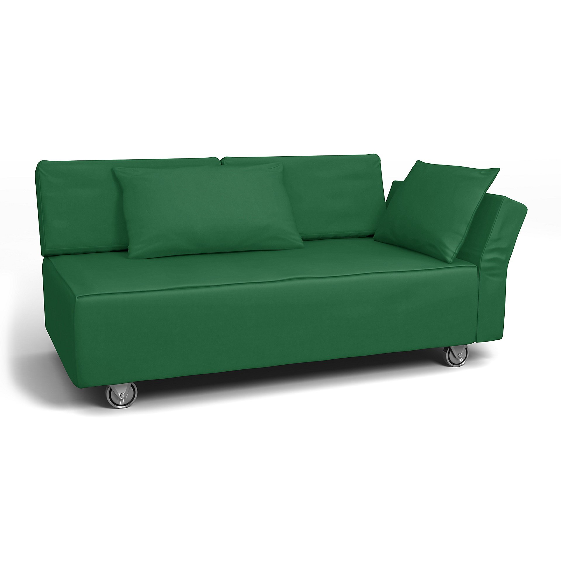 IKEA - Falsterbo 2 Seat Sofa with Right Arm Cover, Abundant Green, Velvet - Bemz