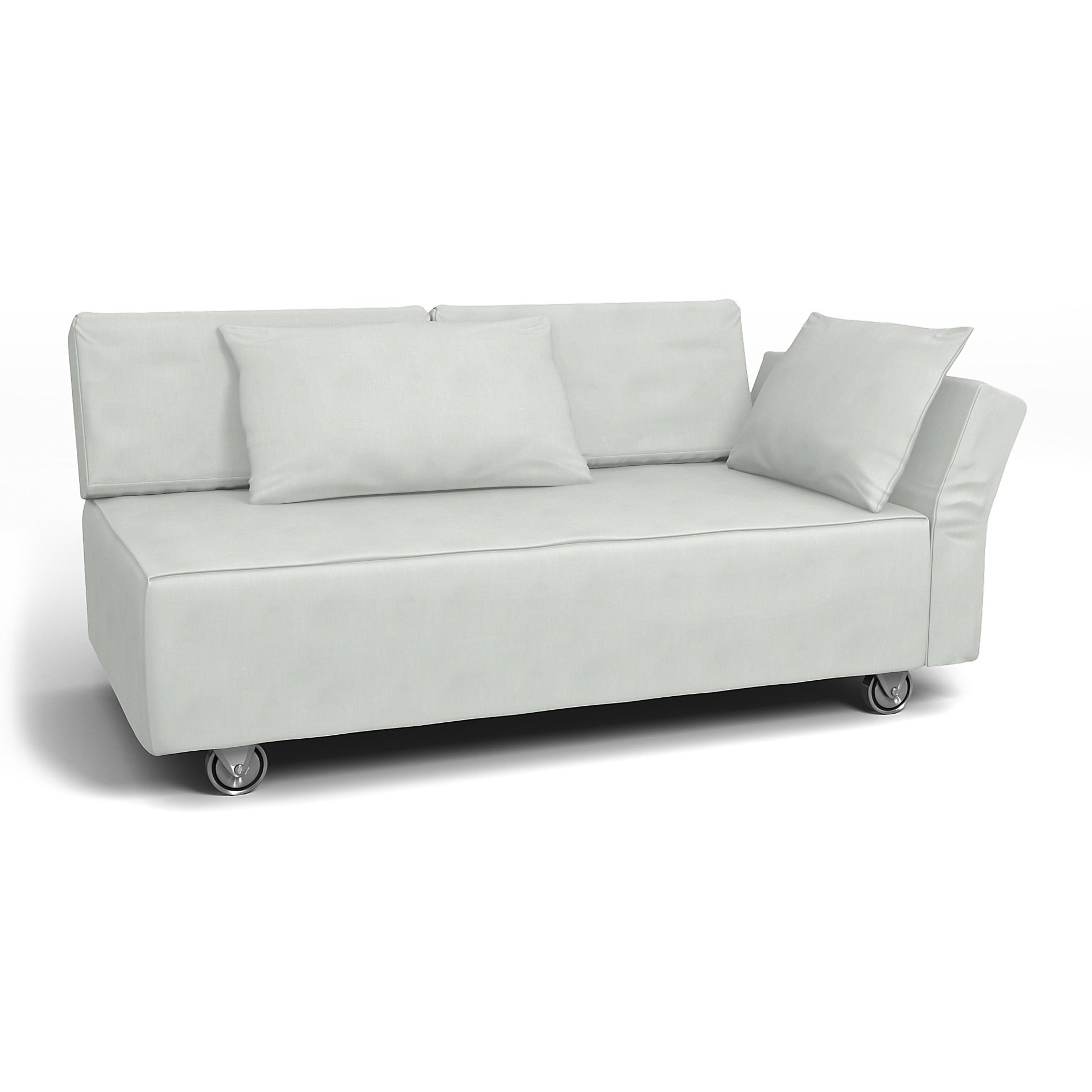 IKEA - Falsterbo 2 Seat Sofa with Right Arm Cover, Silver Grey, Linen - Bemz