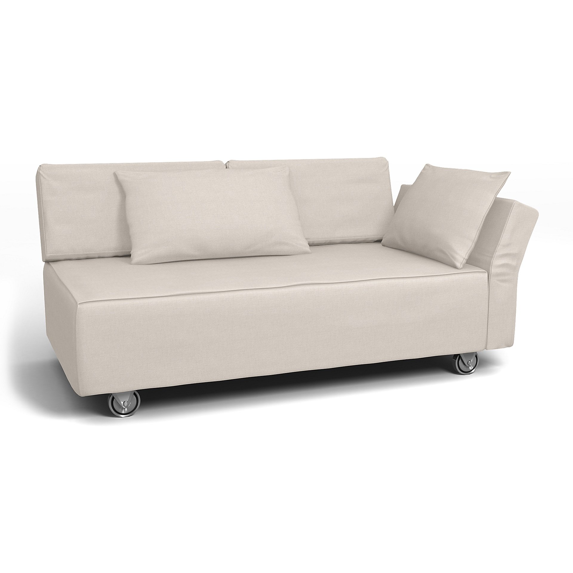 IKEA - Falsterbo 2 Seat Sofa with Right Arm Cover, Chalk, Linen - Bemz