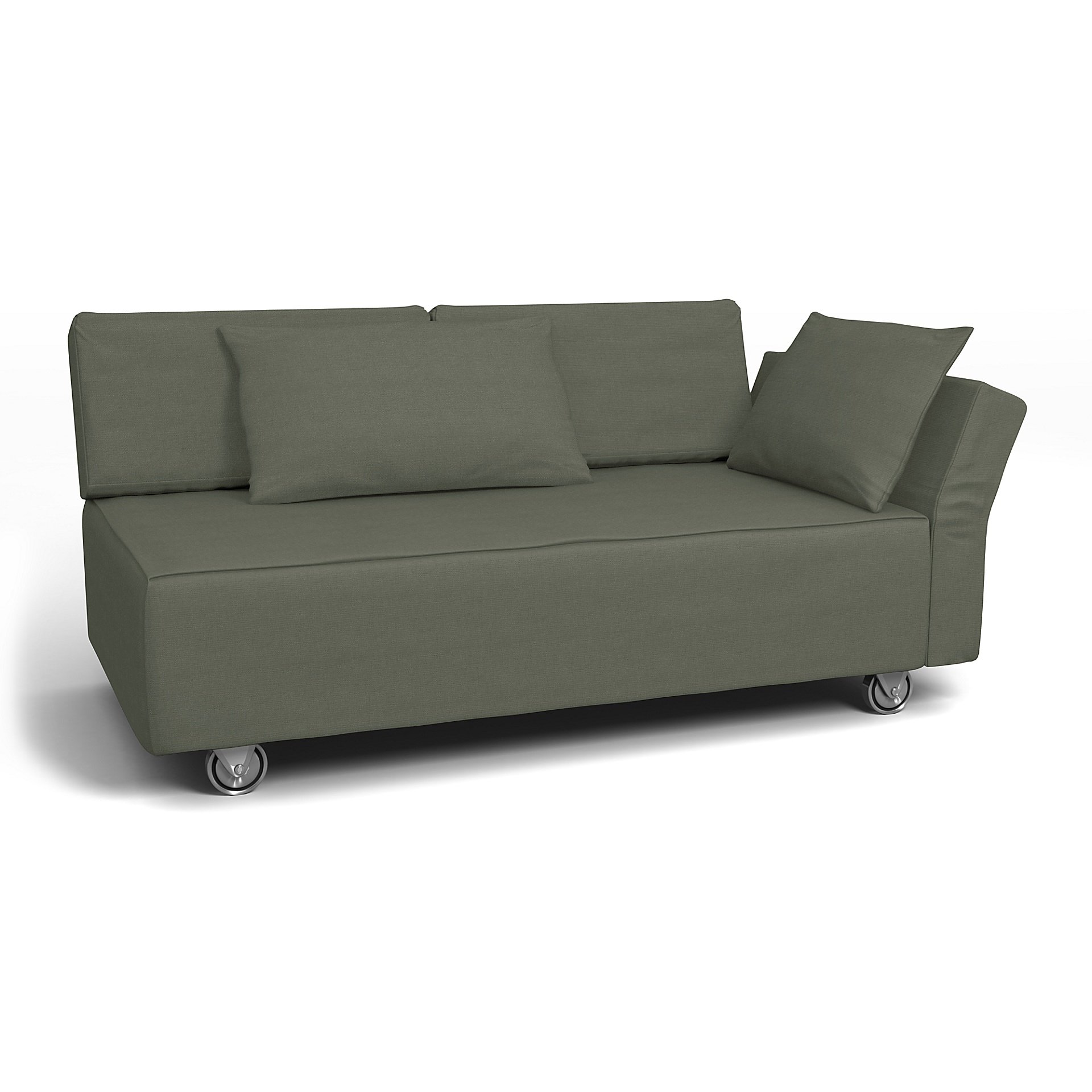 IKEA - Falsterbo 2 Seat Sofa with Right Arm Cover, Rosemary, Linen - Bemz