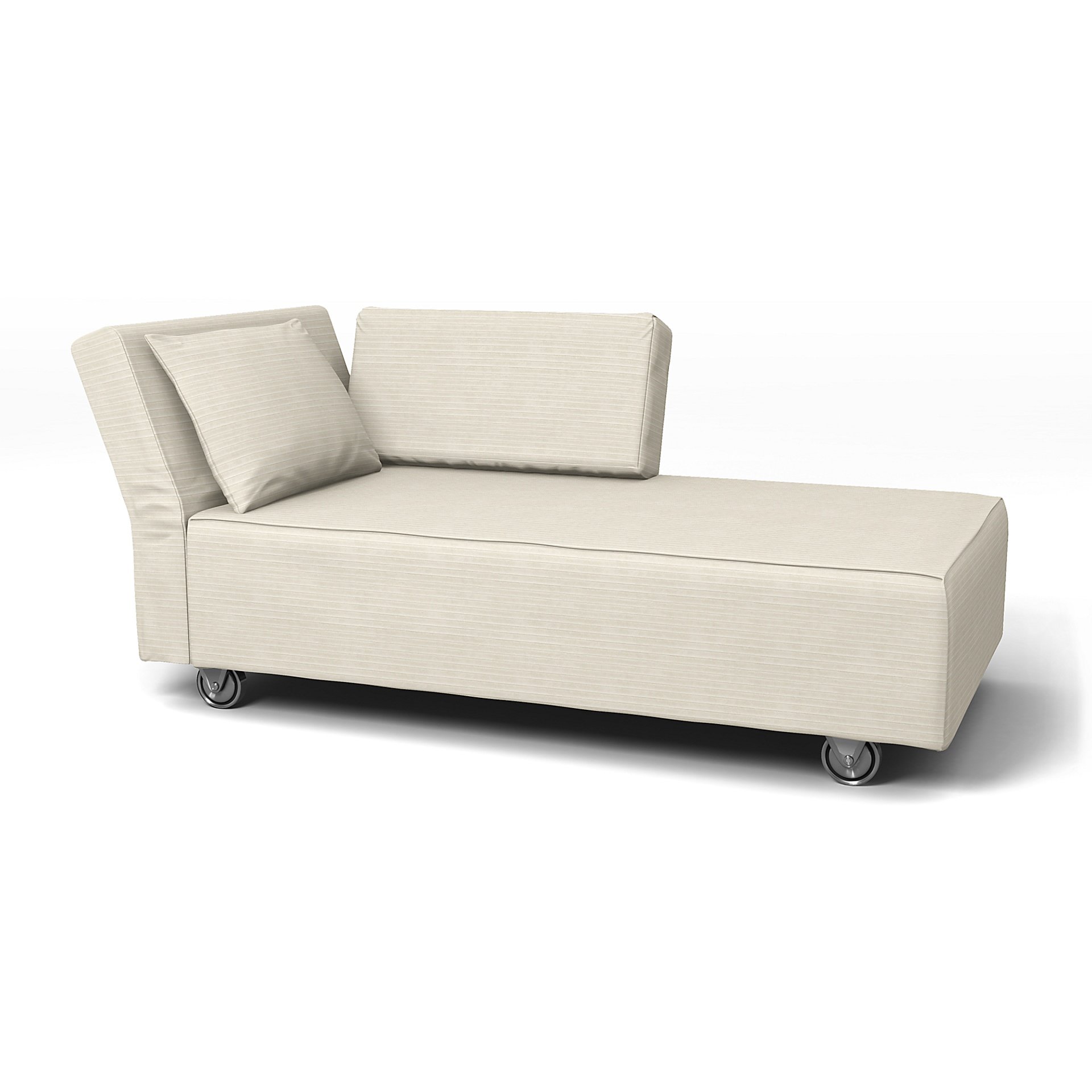 IKEA - Falsterbo Chaise with Left Armrest Cover, Tofu, Corduroy - Bemz