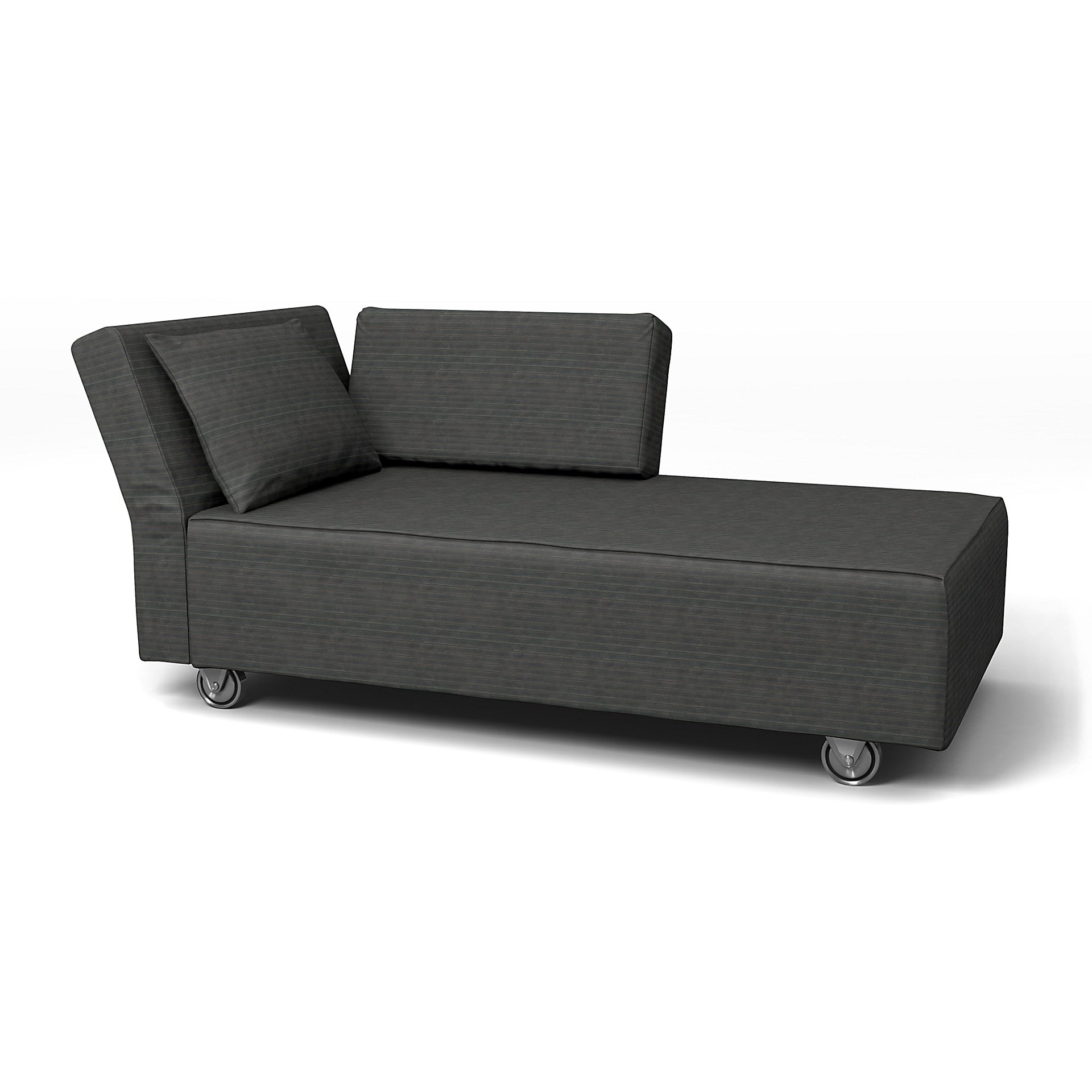 IKEA - Falsterbo Chaise with Left Armrest Cover, Licorice, Corduroy - Bemz