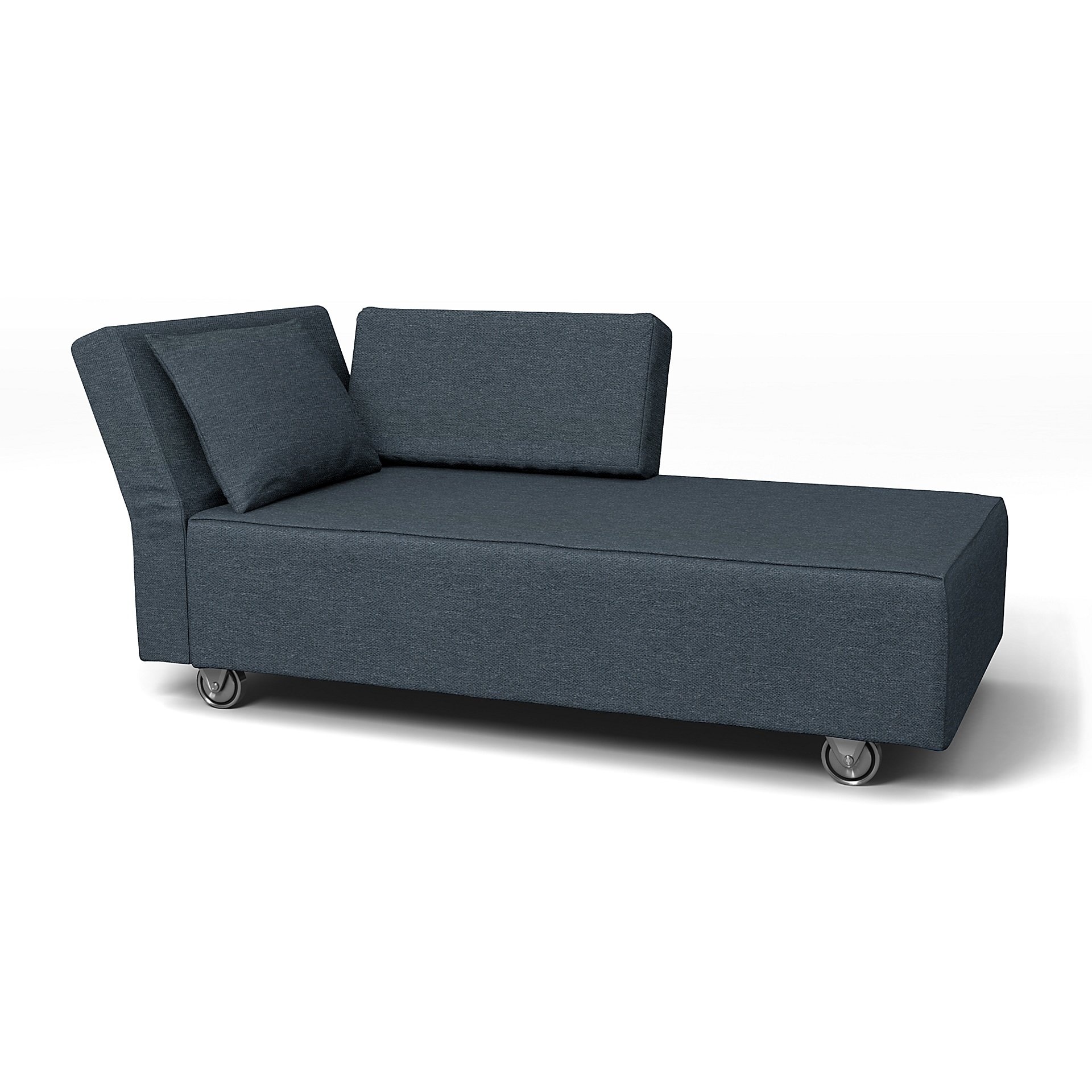 IKEA - Falsterbo Chaise with Left Armrest Cover, Denim, Boucle & Texture - Bemz