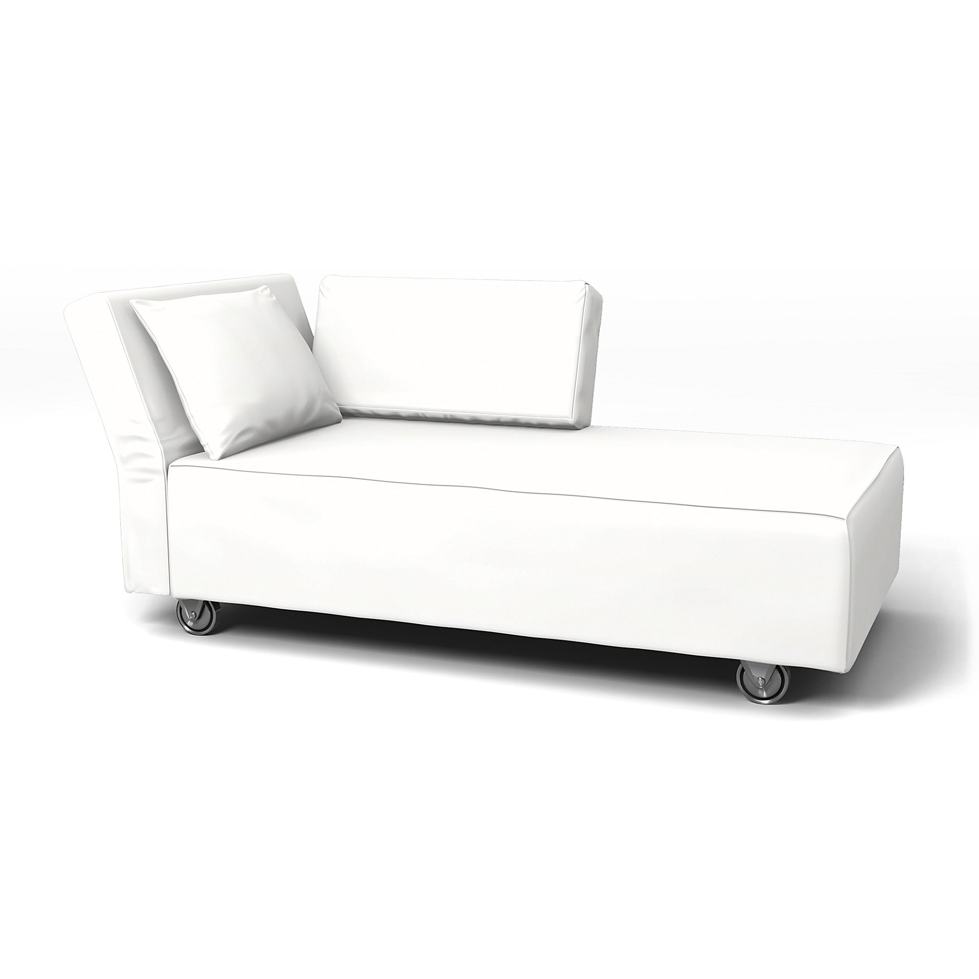 IKEA - Falsterbo Chaise with Left Armrest Cover, Absolute White, Linen - Bemz