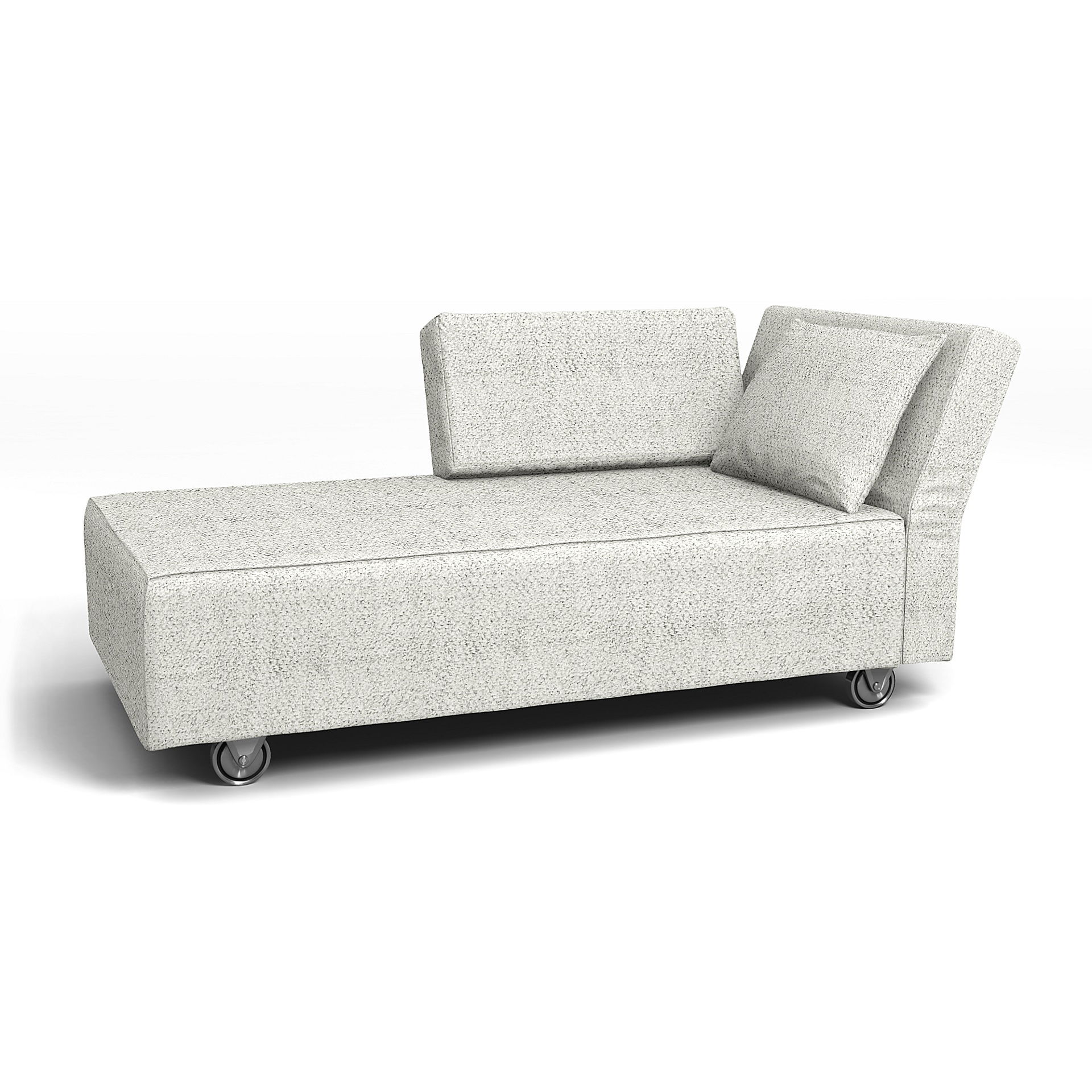IKEA - Falsterbo Chaise with Right Armrest Cover, Ivory, Bouclé & Texture - Bemz