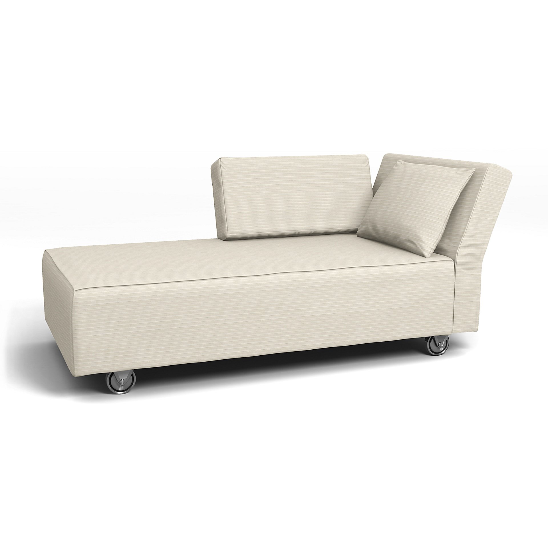 IKEA - Falsterbo Chaise with Right Armrest Cover, Tofu, Corduroy - Bemz