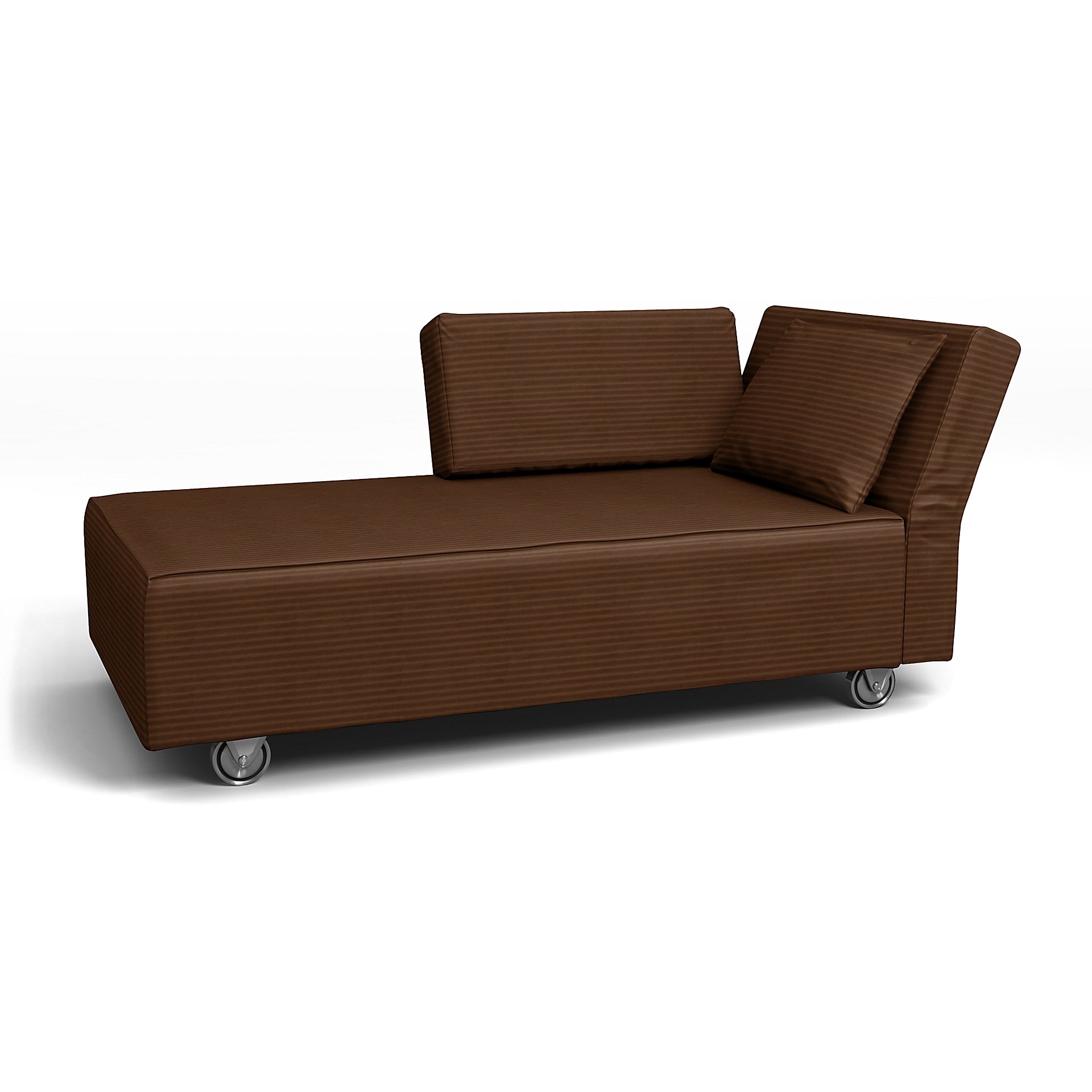 IKEA - Falsterbo Chaise with Right Armrest Cover, Chocolate Brown, Corduroy - Bemz