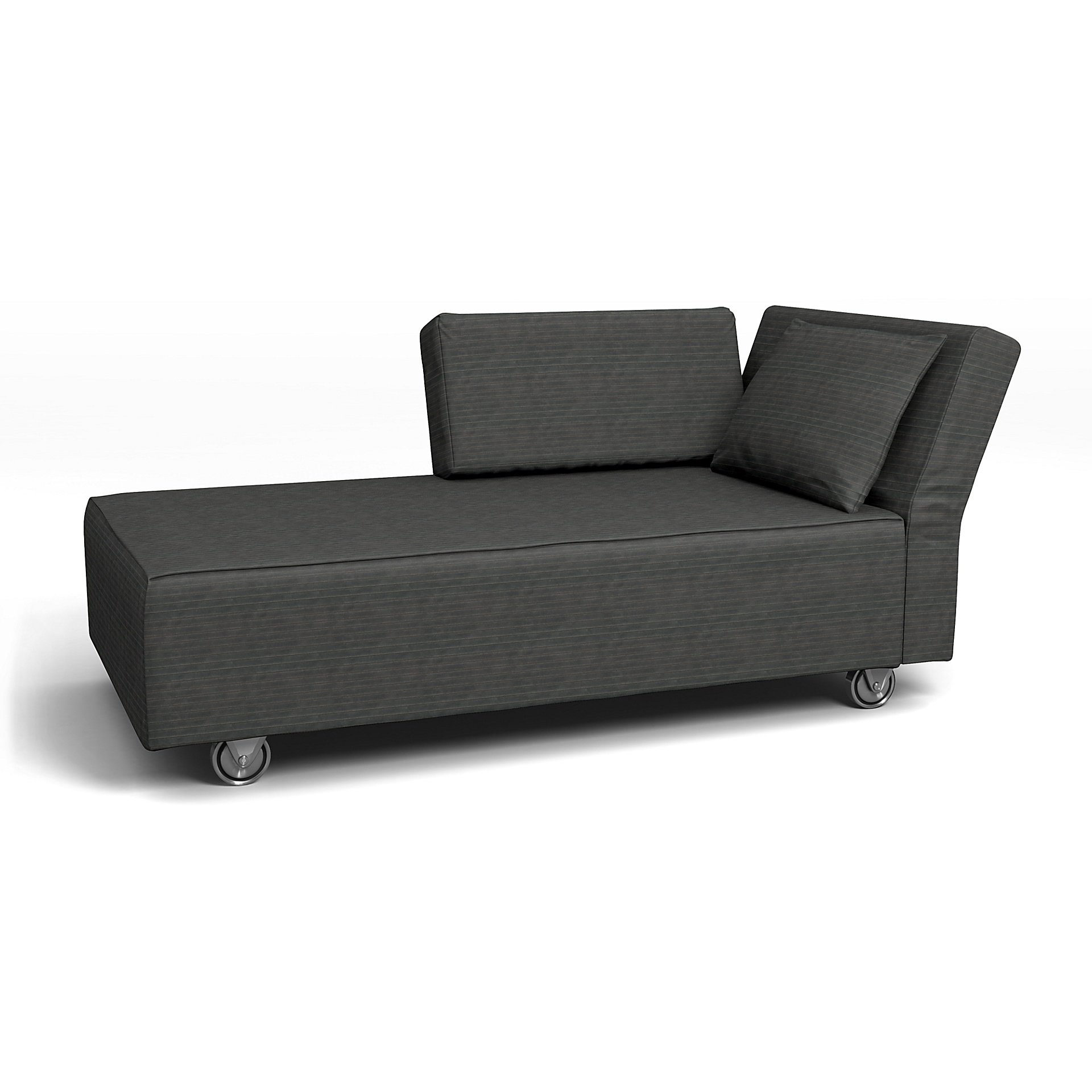 IKEA - Falsterbo Chaise with Right Armrest Cover, Licorice, Corduroy - Bemz