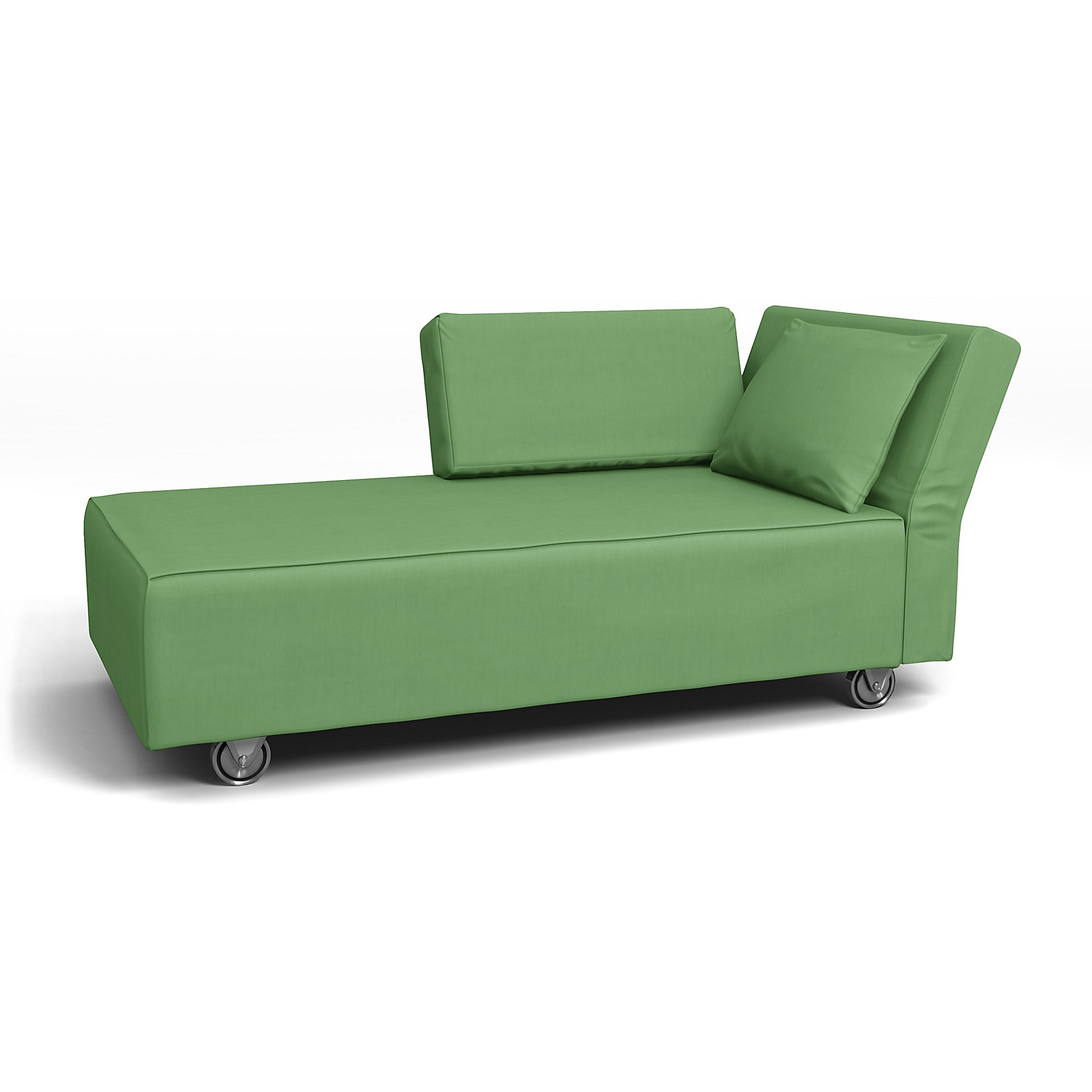 IKEA - Falsterbo Chaise with Right Armrest Cover, Apple Green, Linen - Bemz