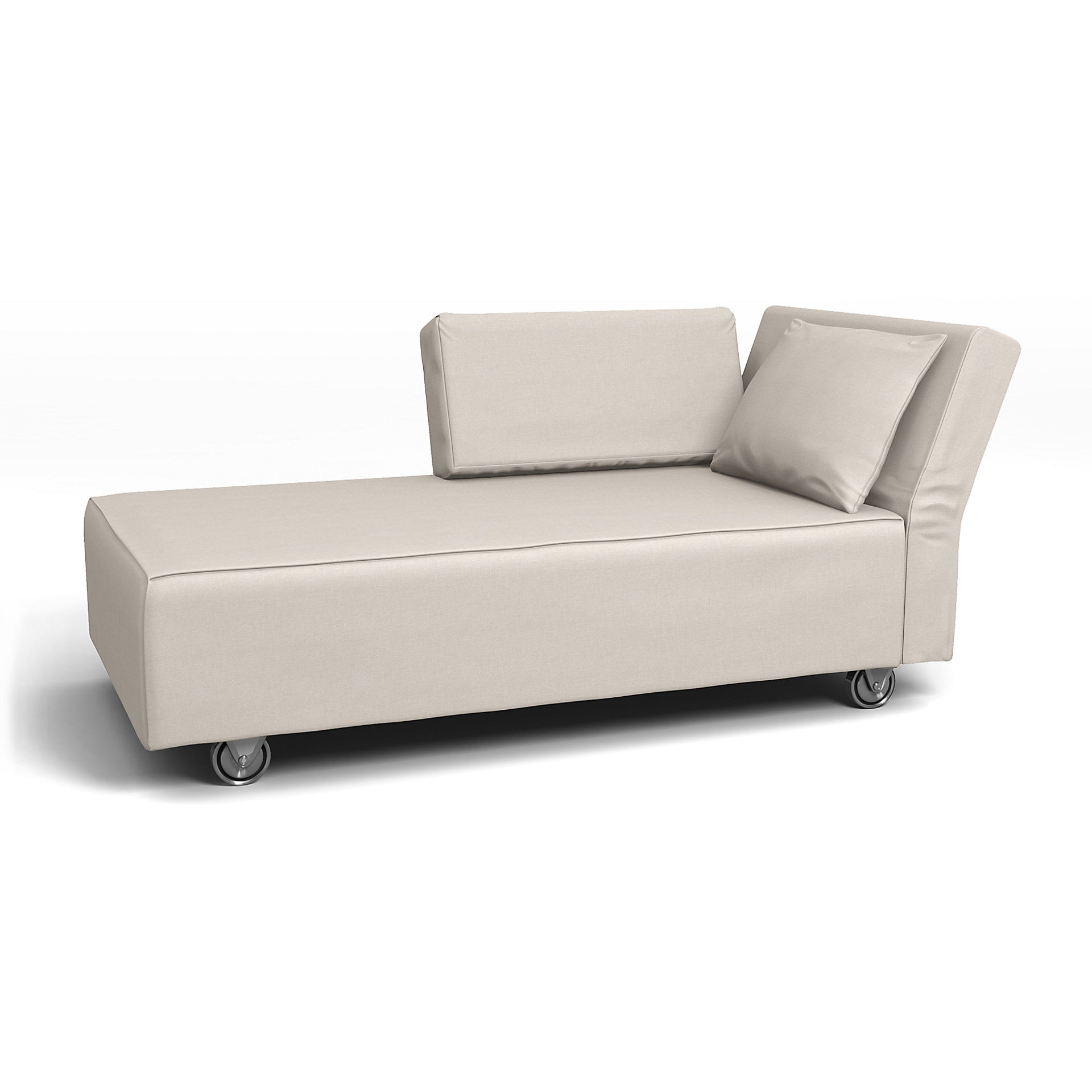 IKEA - Housse de méridienne Falsterbo, accoudoir à droite, Chalk, Lin - Bemz