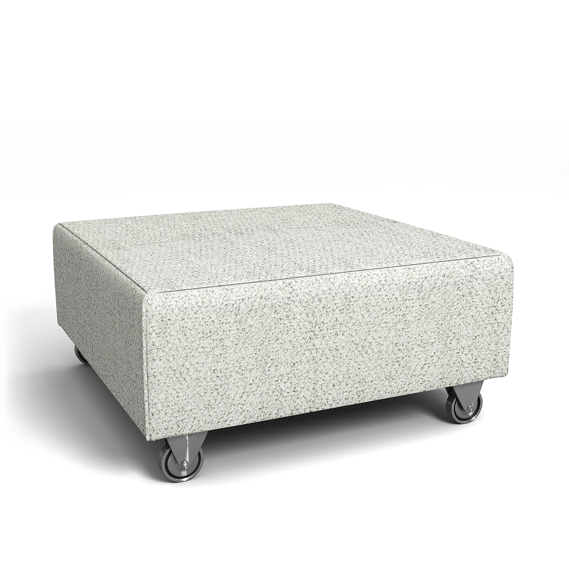 IKEA - Falsterbo Footstool Cover, Ivory, Boucle & Texture - Bemz