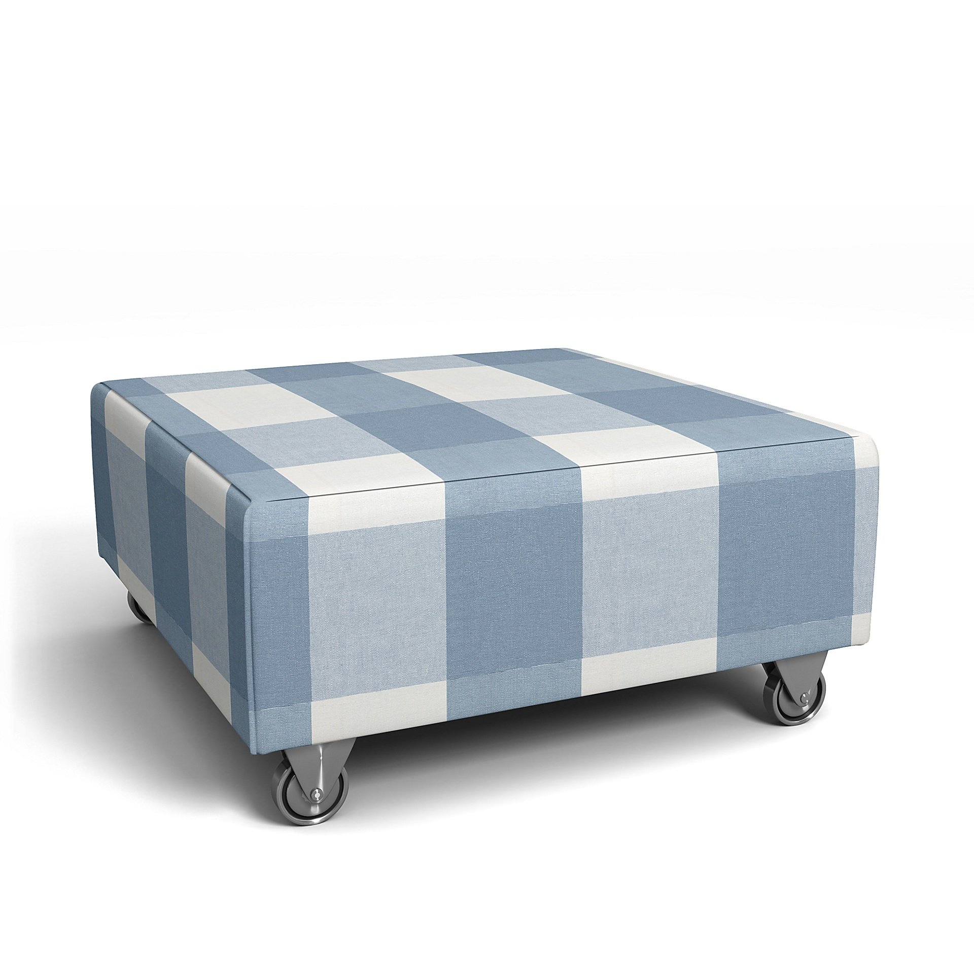 IKEA - Falsterbo Footstool Cover, Sky Blue, Linen - Bemz