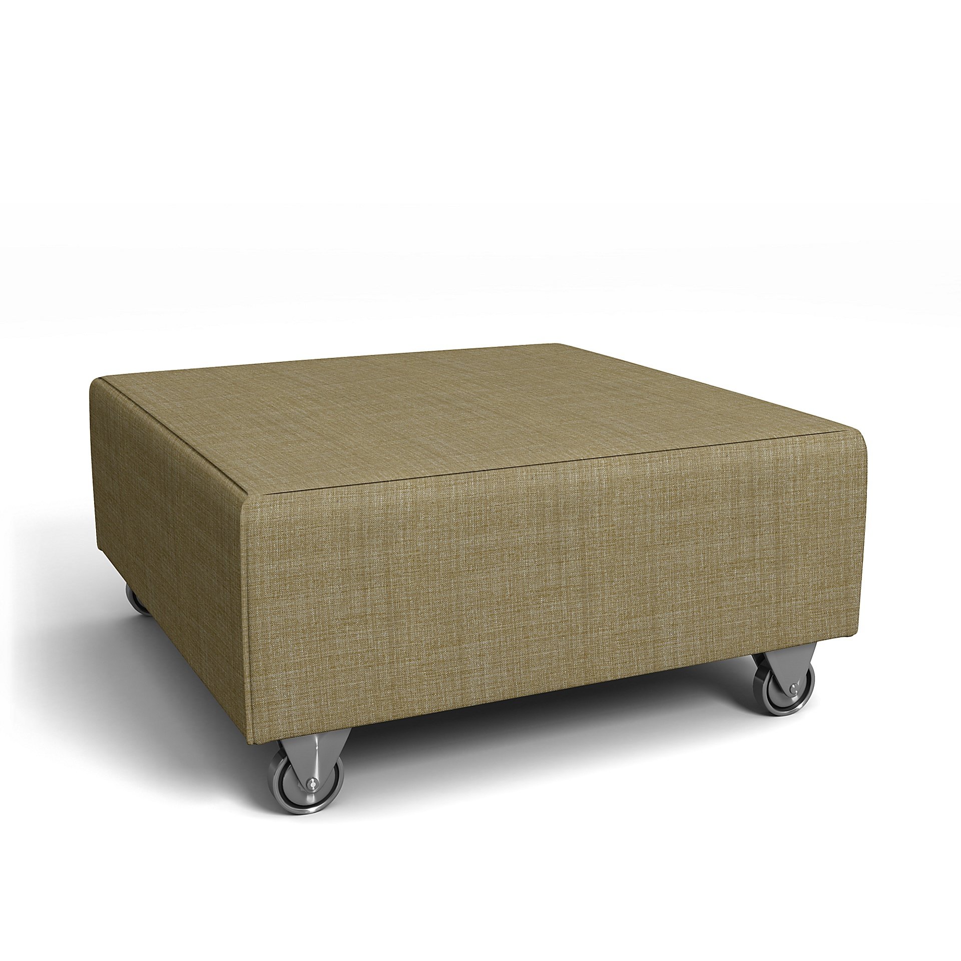 IKEA - Falsterbo Footstool Cover, Dusty Yellow, Boucle & Texture - Bemz