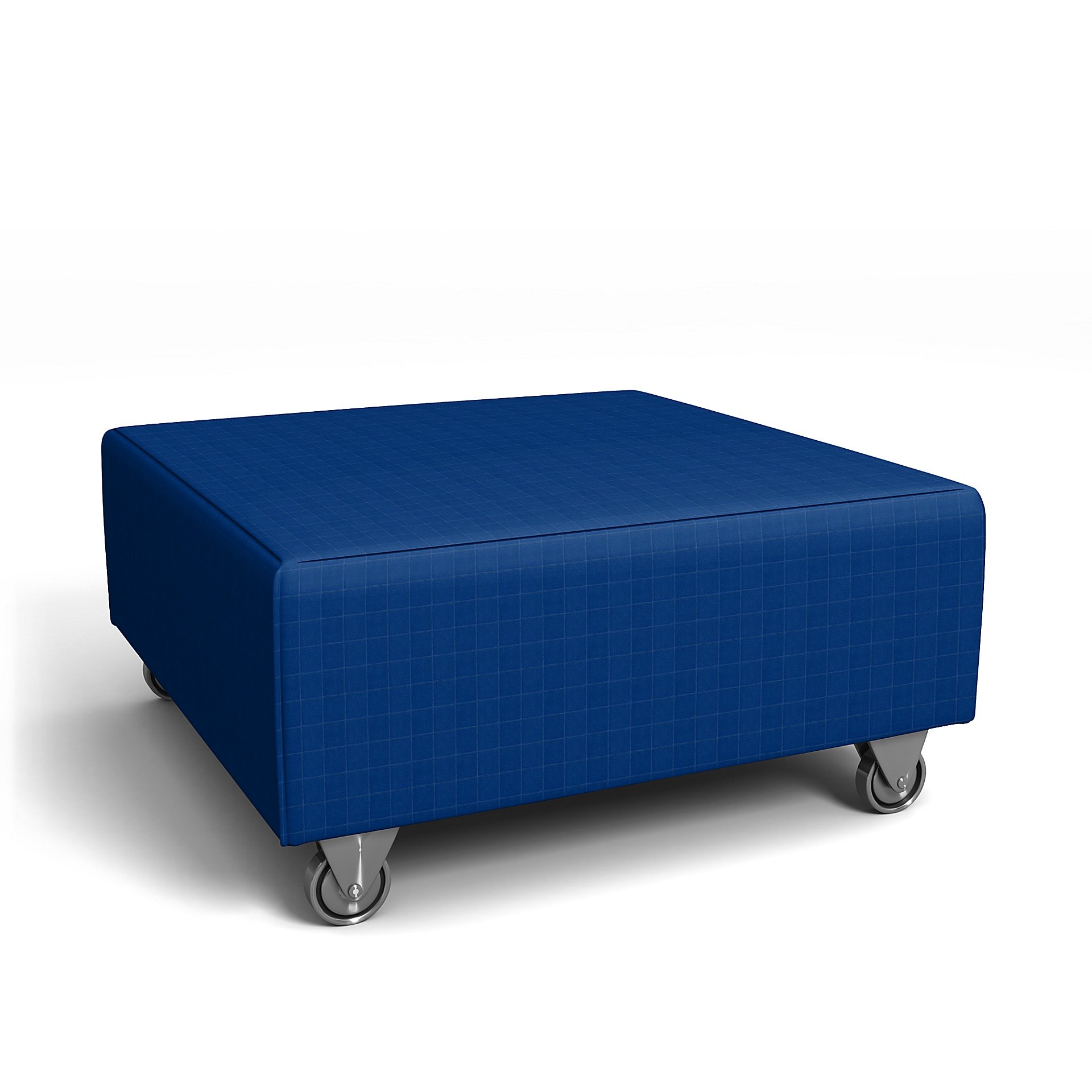 IKEA - Falsterbo Footstool Cover, Lapis Blue, Velvet - Bemz