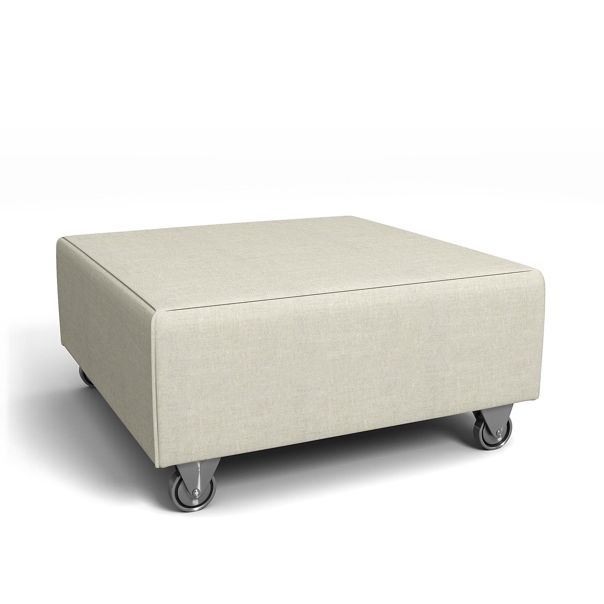IKEA - Falsterbo Footstool Cover, Natural, Linen - Bemz