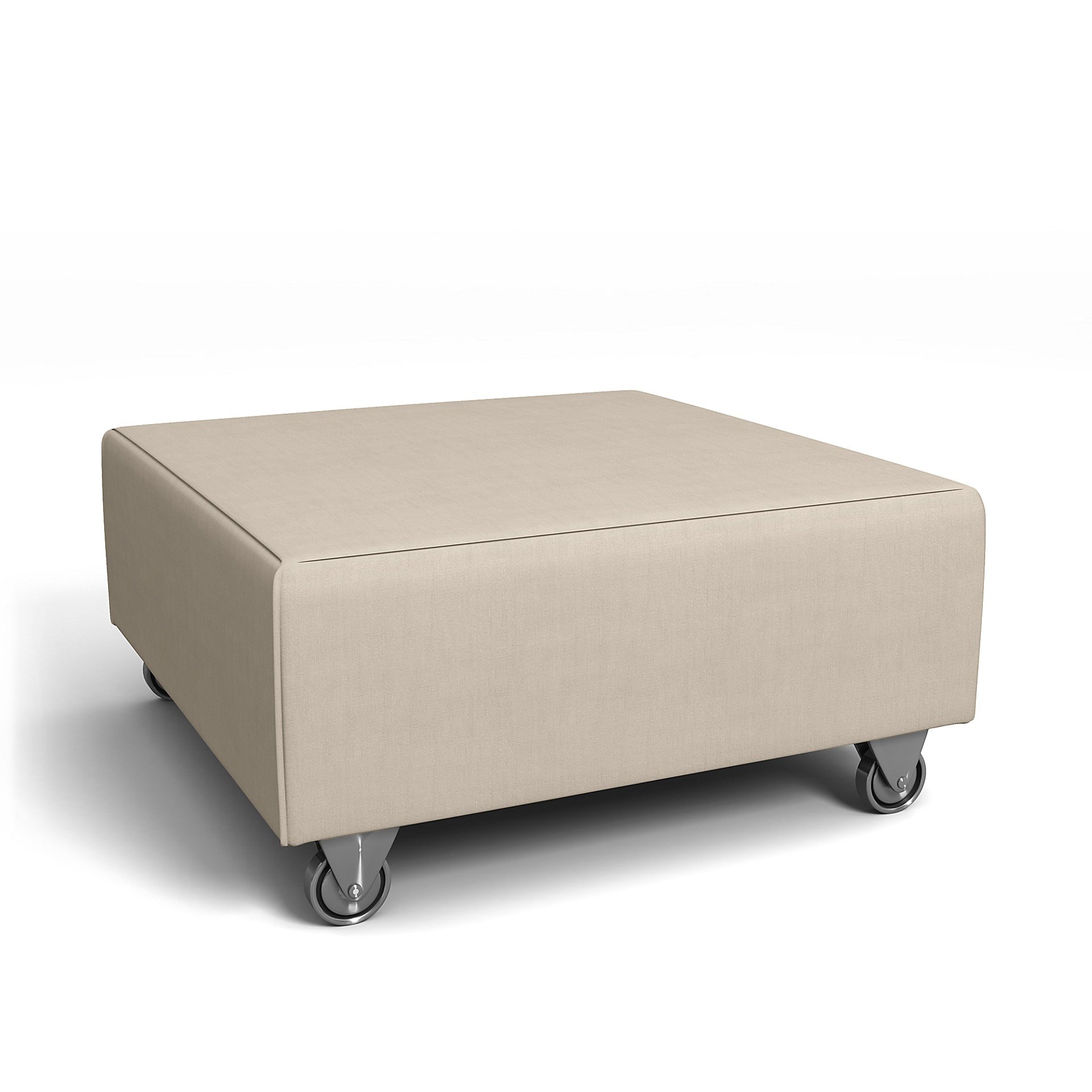IKEA - Falsterbo Footstool Cover, Parchment, Linen - Bemz