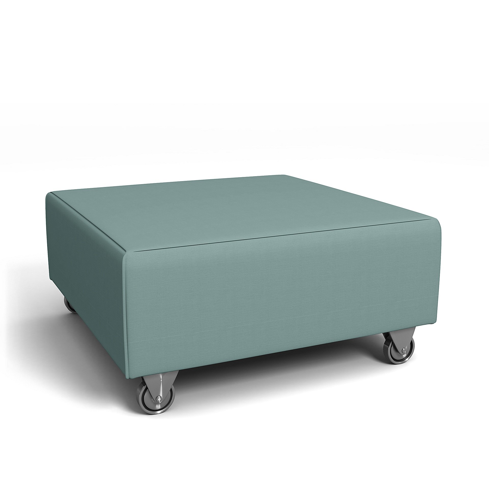 IKEA - Falsterbo Footstool Cover, Mineral Blue, Cotton - Bemz