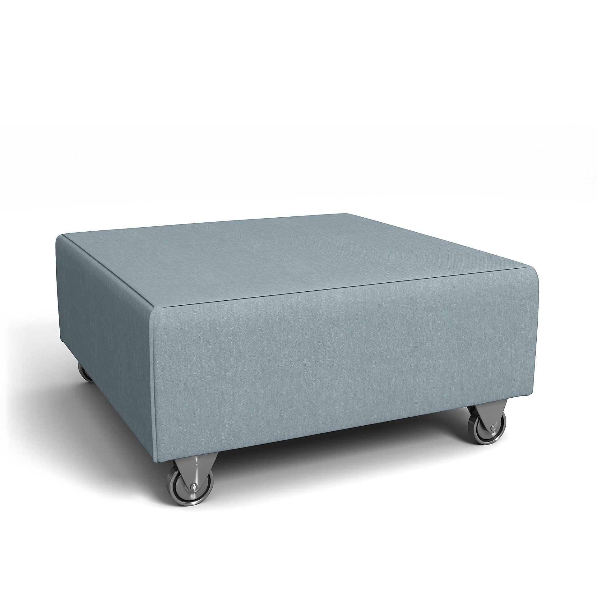 IKEA - Falsterbo Footstool Cover, Dusty Blue, Linen - Bemz