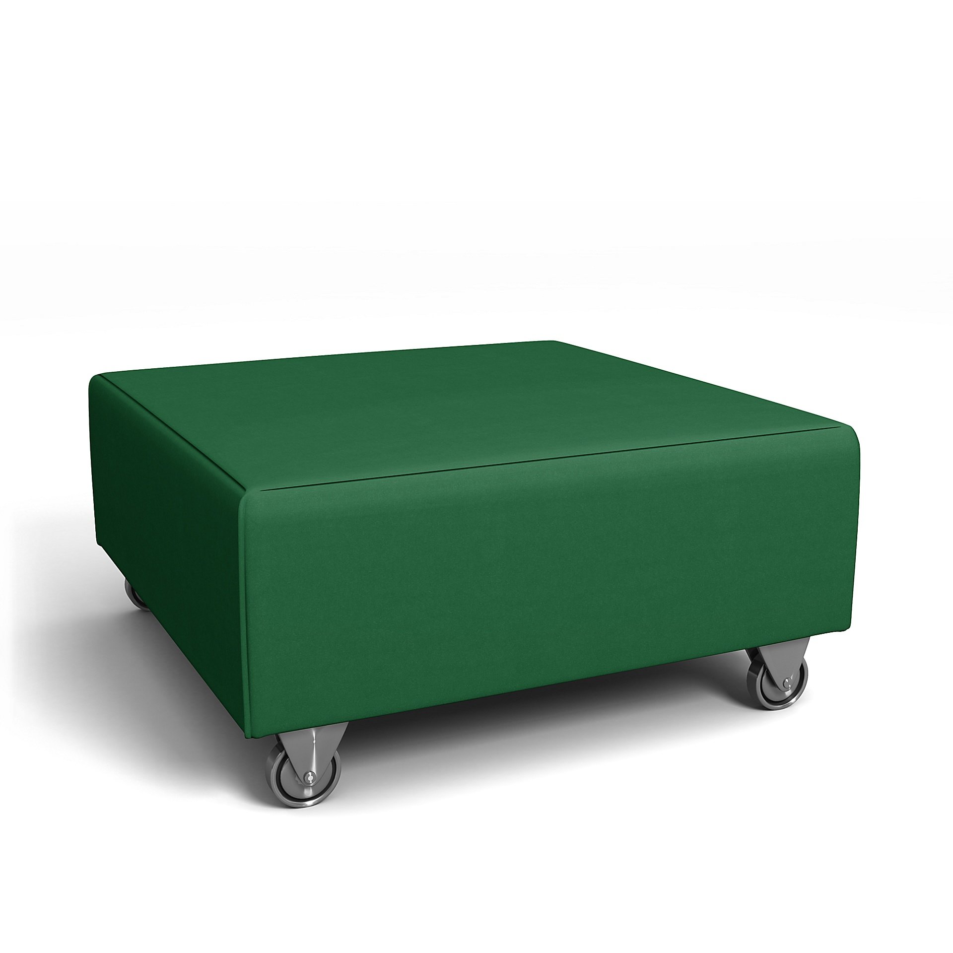 IKEA - Falsterbo Footstool Cover, Abundant Green, Velvet - Bemz