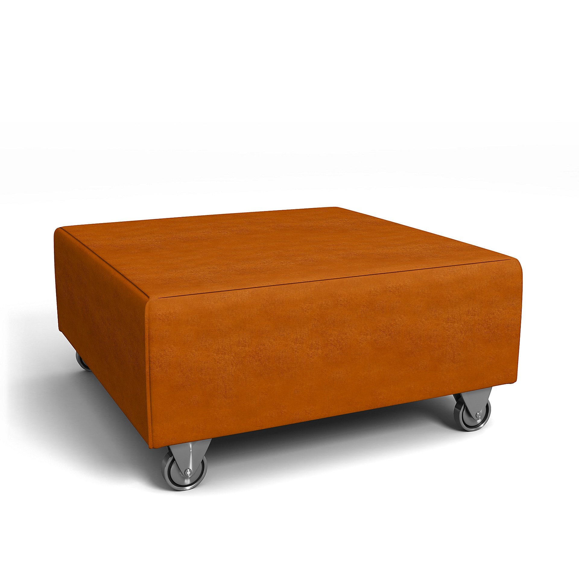 IKEA - Falsterbo Footstool Cover, Cognac, Velvet - Bemz