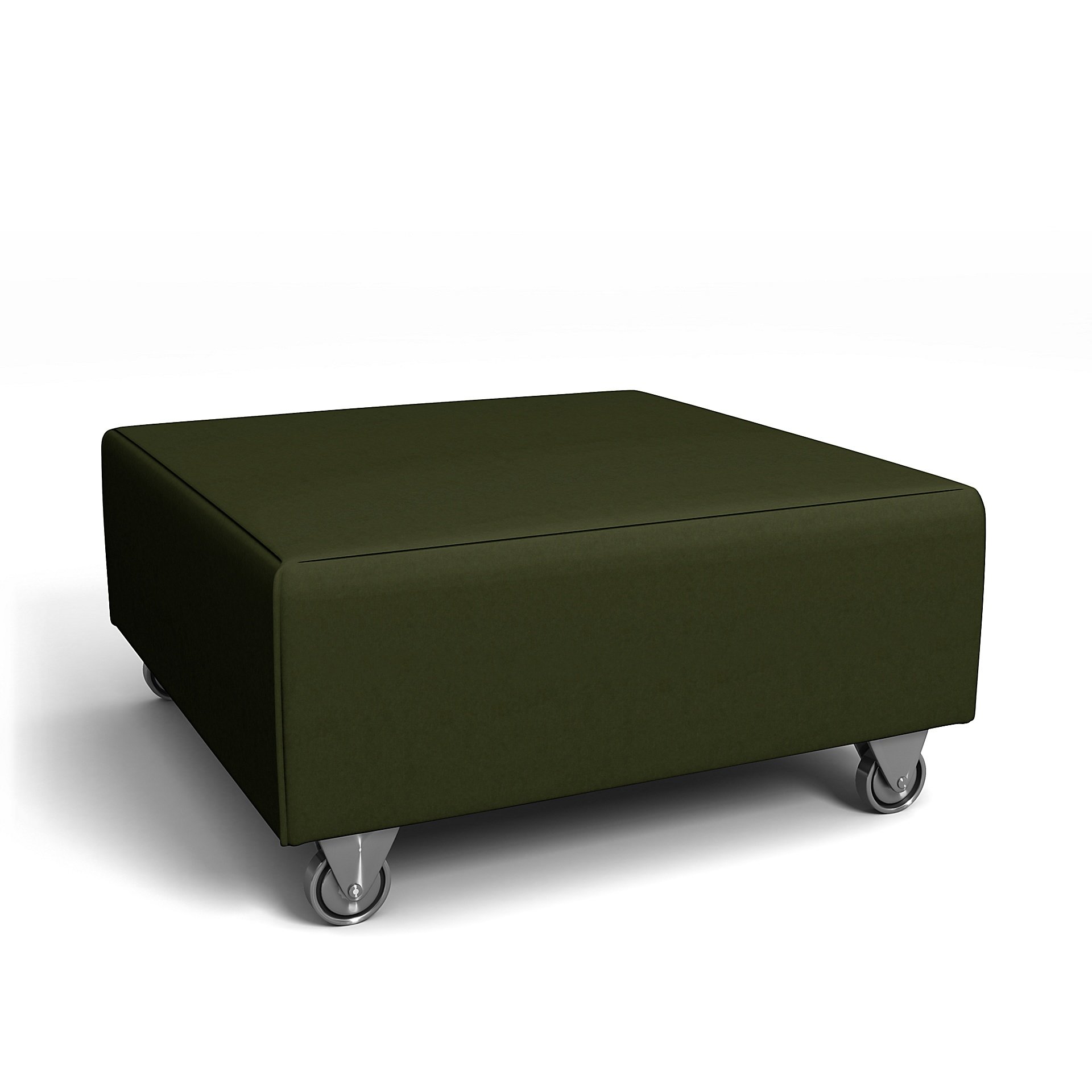 IKEA - Falsterbo Footstool Cover, Moss, Velvet - Bemz