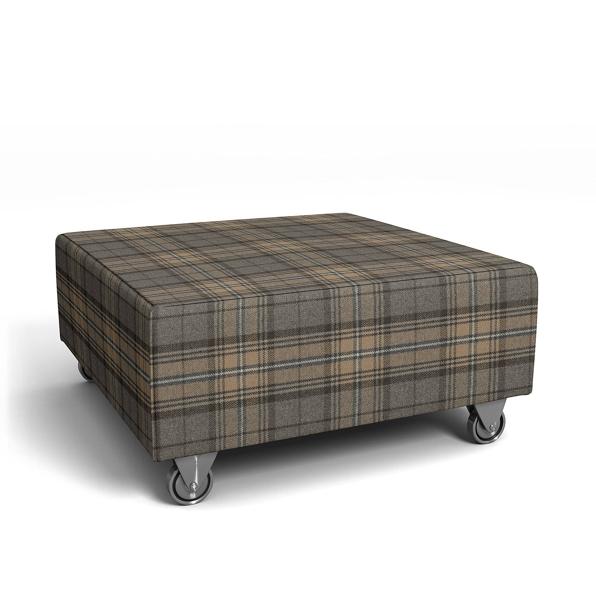 IKEA - Falsterbo Footstool Cover, Bark Brown, Wool - Bemz