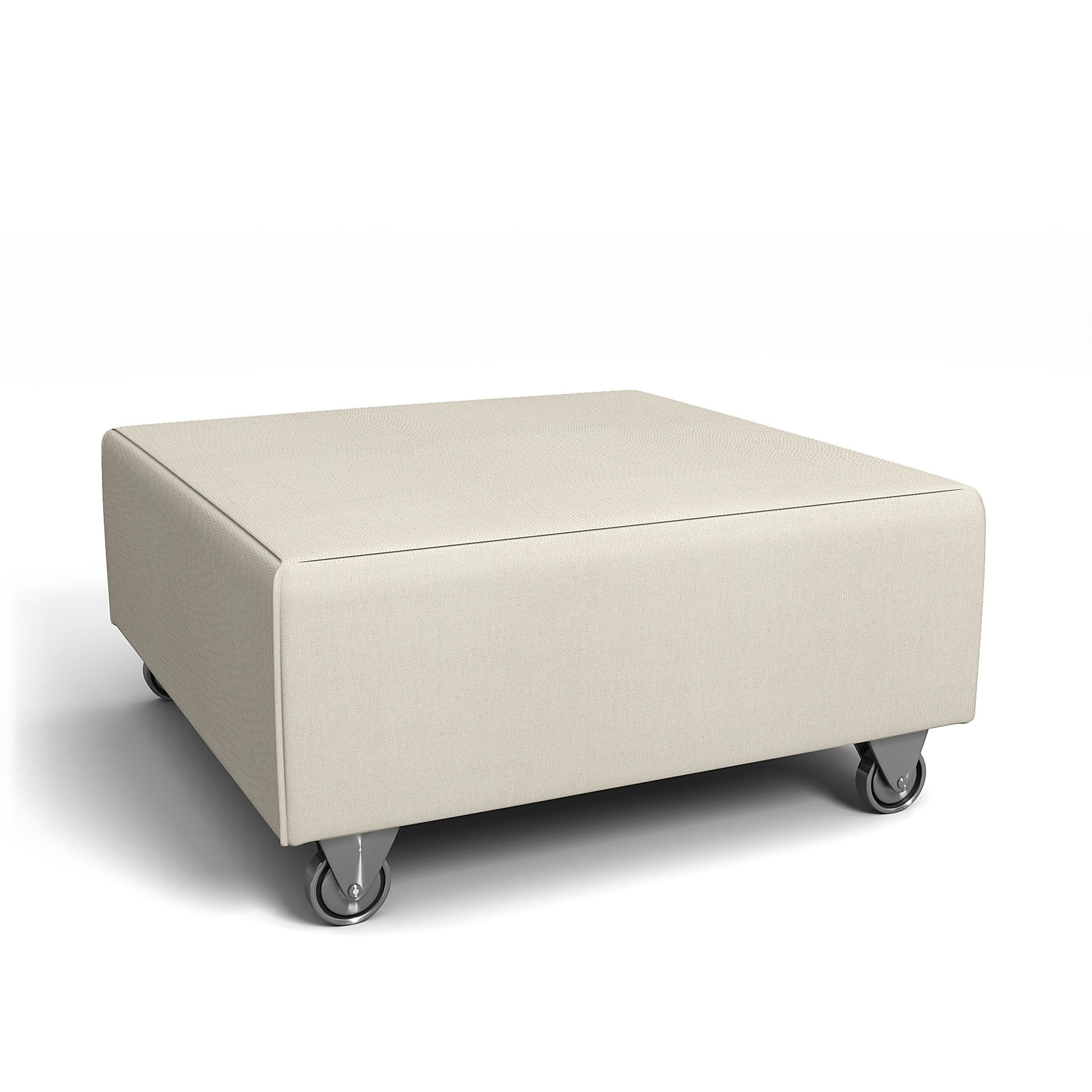IKEA - Falsterbo Footstool Cover, Unbleached, Linen - Bemz