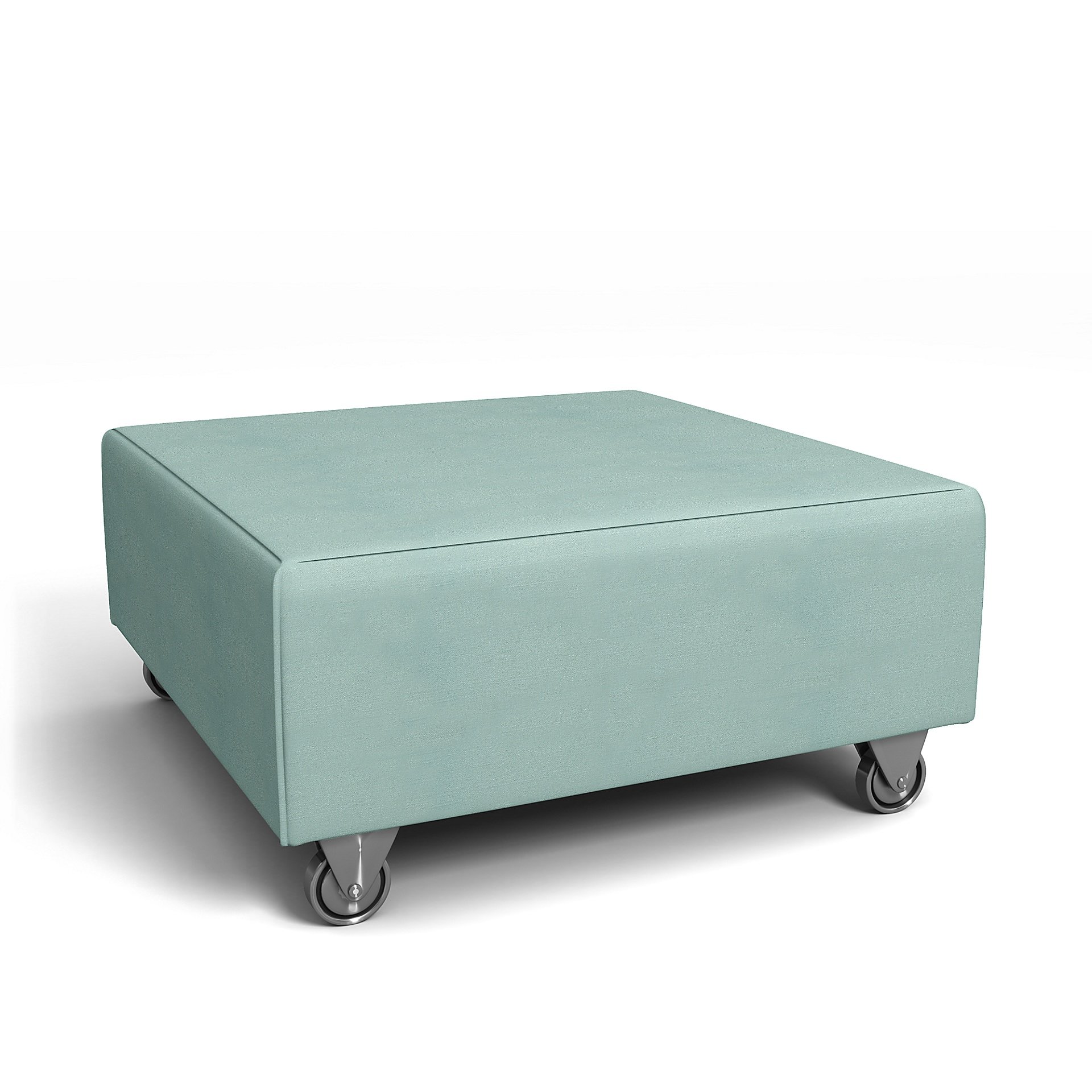 IKEA - Falsterbo Footstool Cover, Mineral Blue, Linen - Bemz