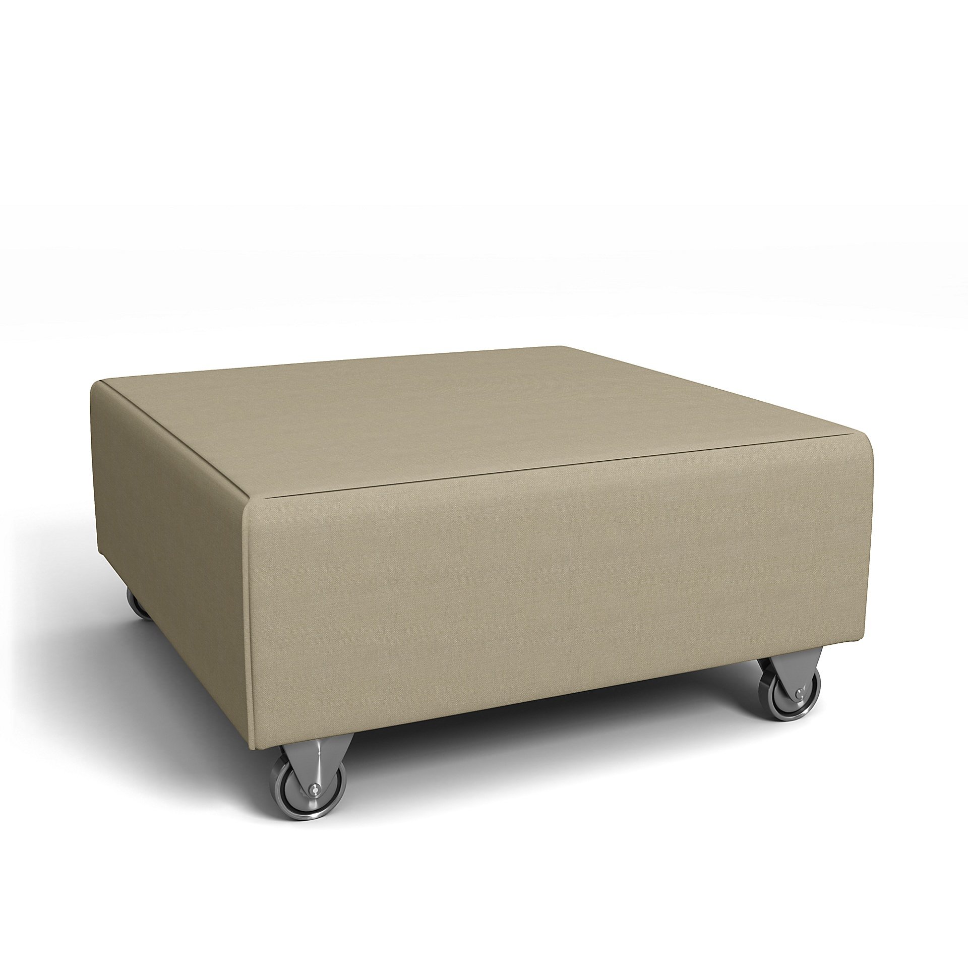 IKEA - Falsterbo Footstool Cover, Tan, Linen - Bemz