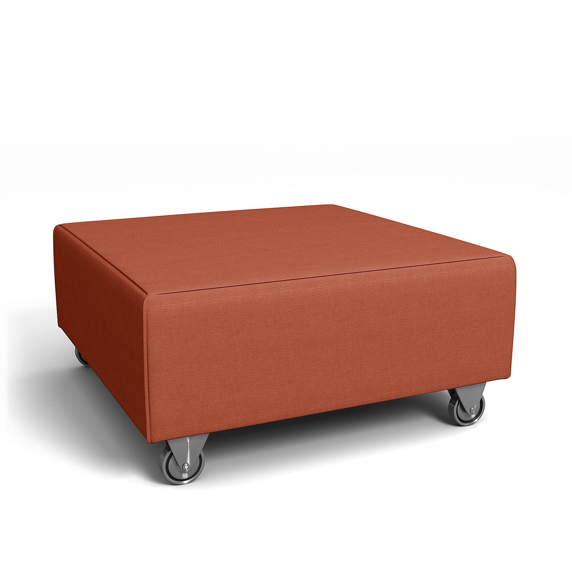 IKEA - Falsterbo Footstool Cover, Burnt Orange, Linen - Bemz