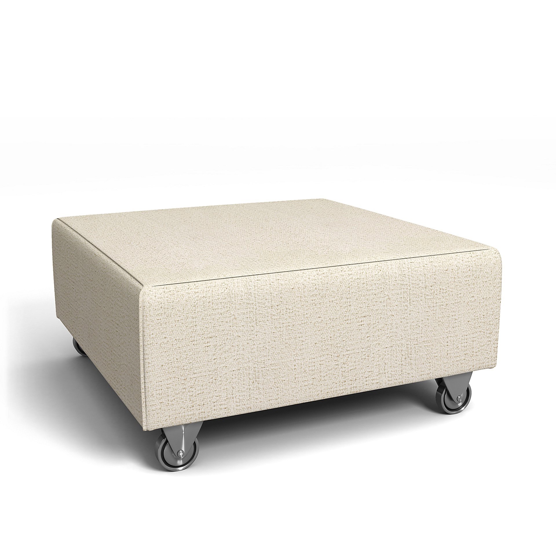 IKEA - Falsterbo Footstool Cover, Ecru, Boucle & Texture - Bemz